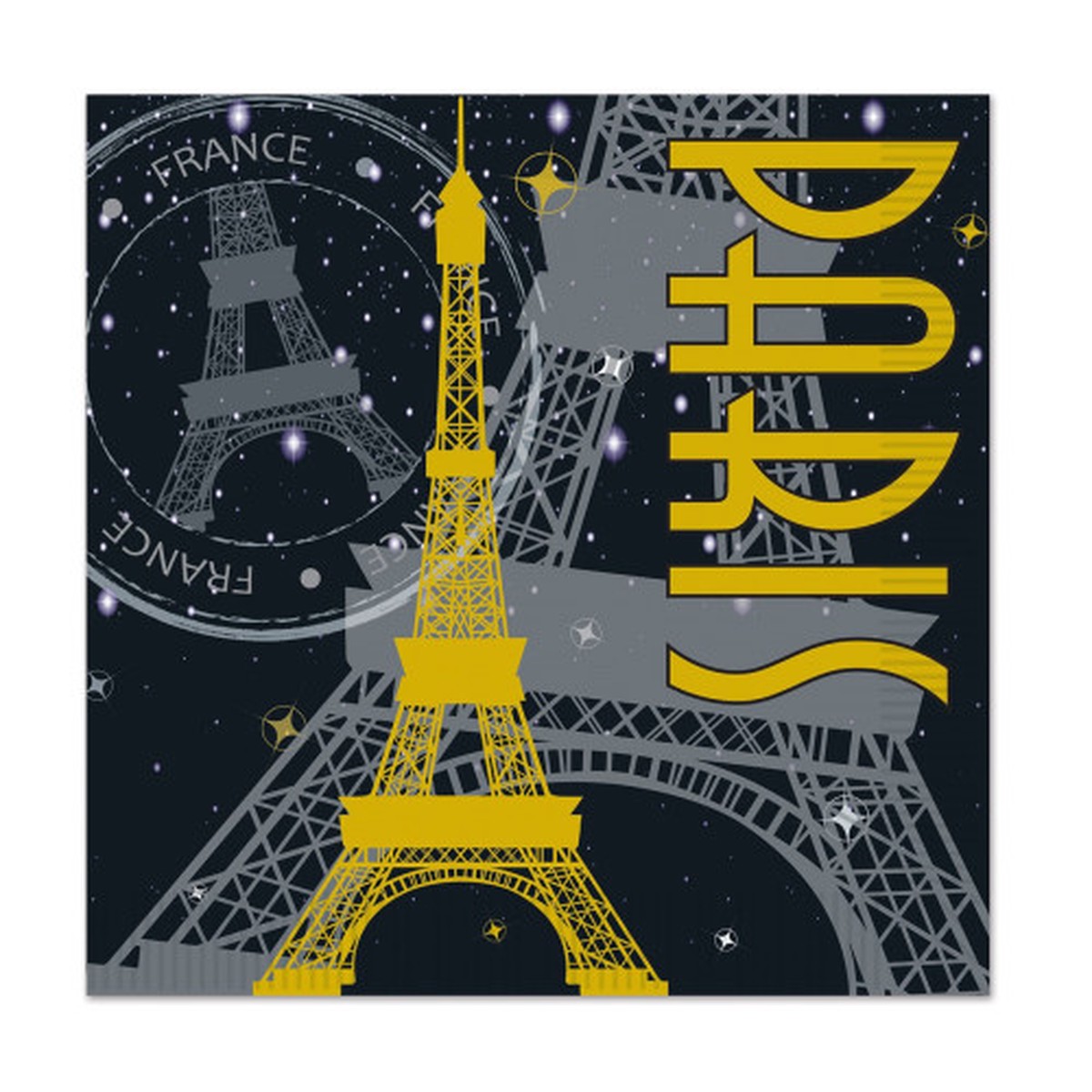 2-Ply Disposable Paris Life Beverage Party Napkins - 5" - Pack of 192