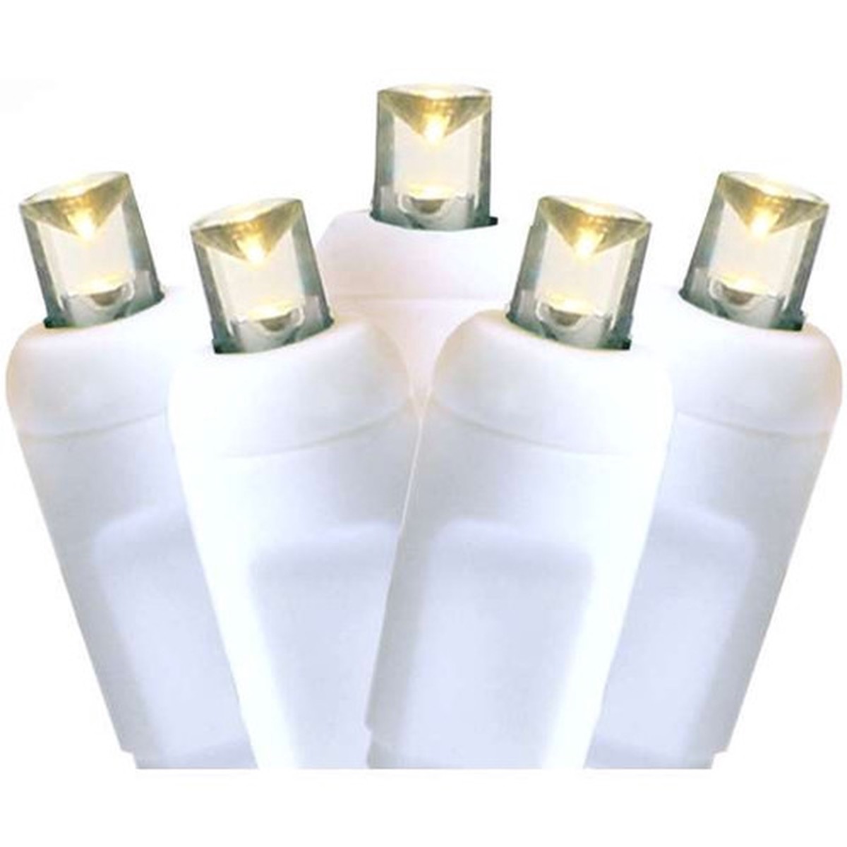 360 Cool White LED Wide Angle Christmas Hanging Drops String Lights - 12 ft White Wire