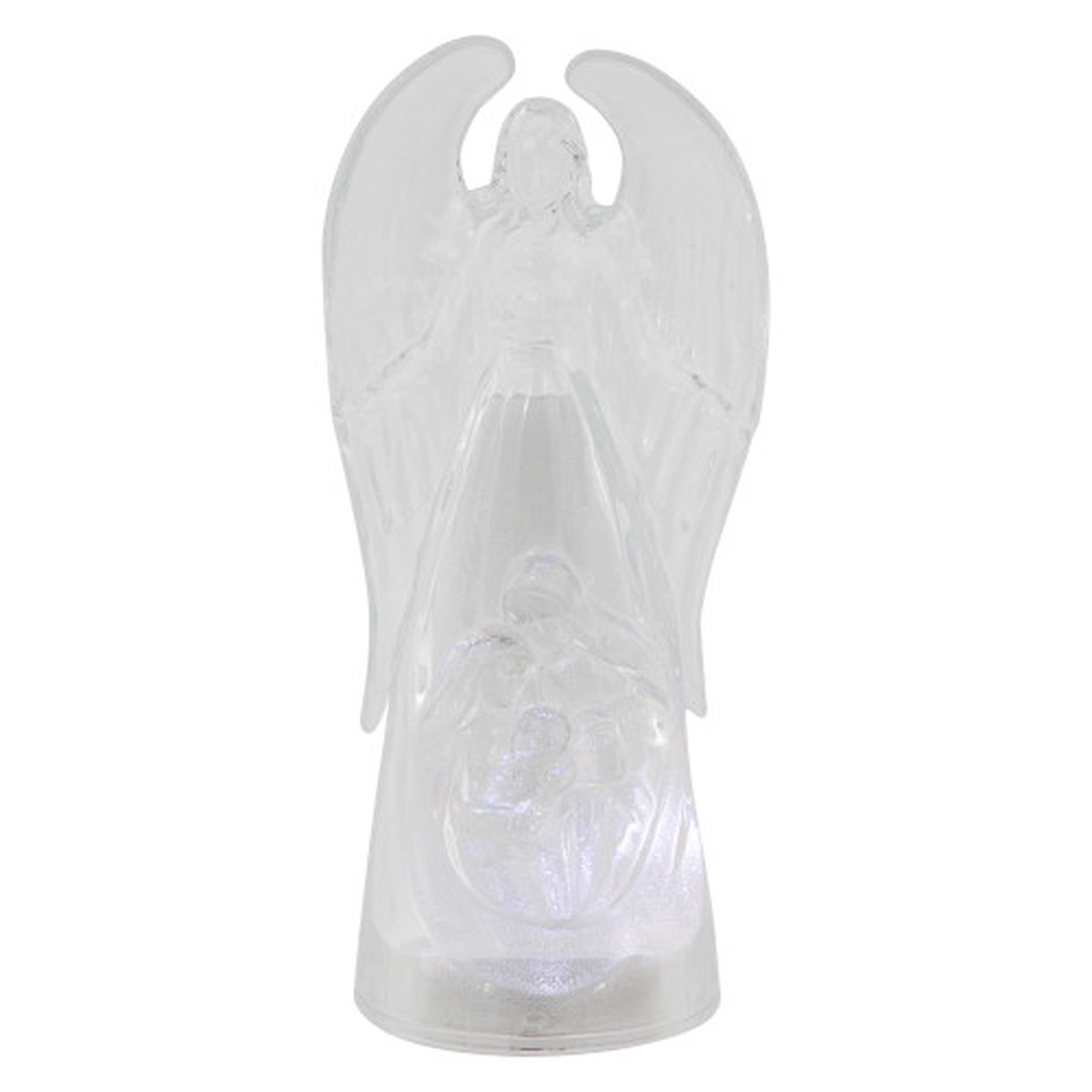 9" LED Lighted Icy Crystal Angel and Nativity Scene Christmas Figurine