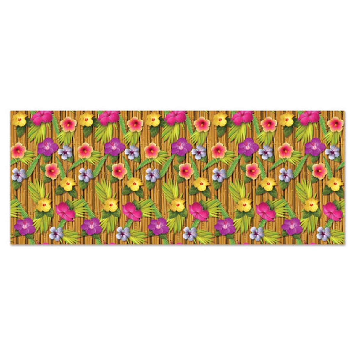 Hawaiian Luau Photo Backdrop - 30' - Multicolor - Pack of 6
