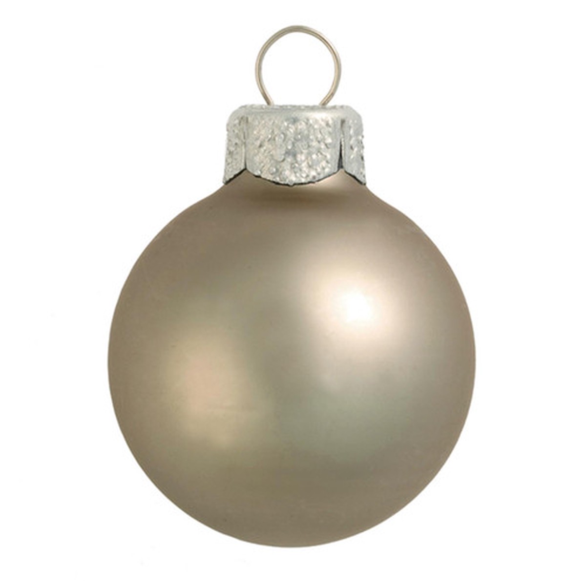 Matte Finish Glass Christmas Ball Ornaments - 4.75" (120mm) - Pewter Gray - 4ct