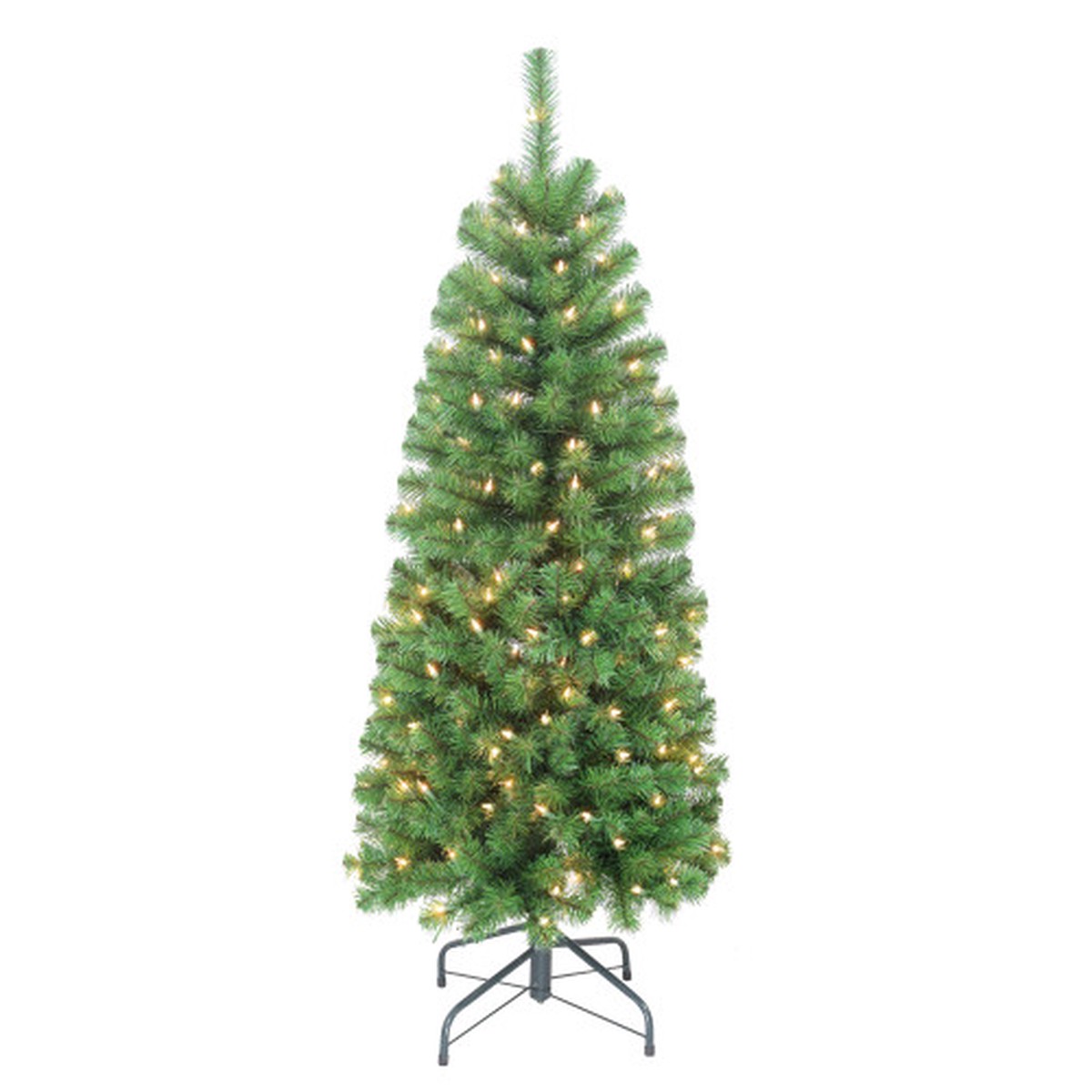 Pre-Lit Pencil Northern Fir Artificial Christmas Tree - 4.5' - Clear Lights