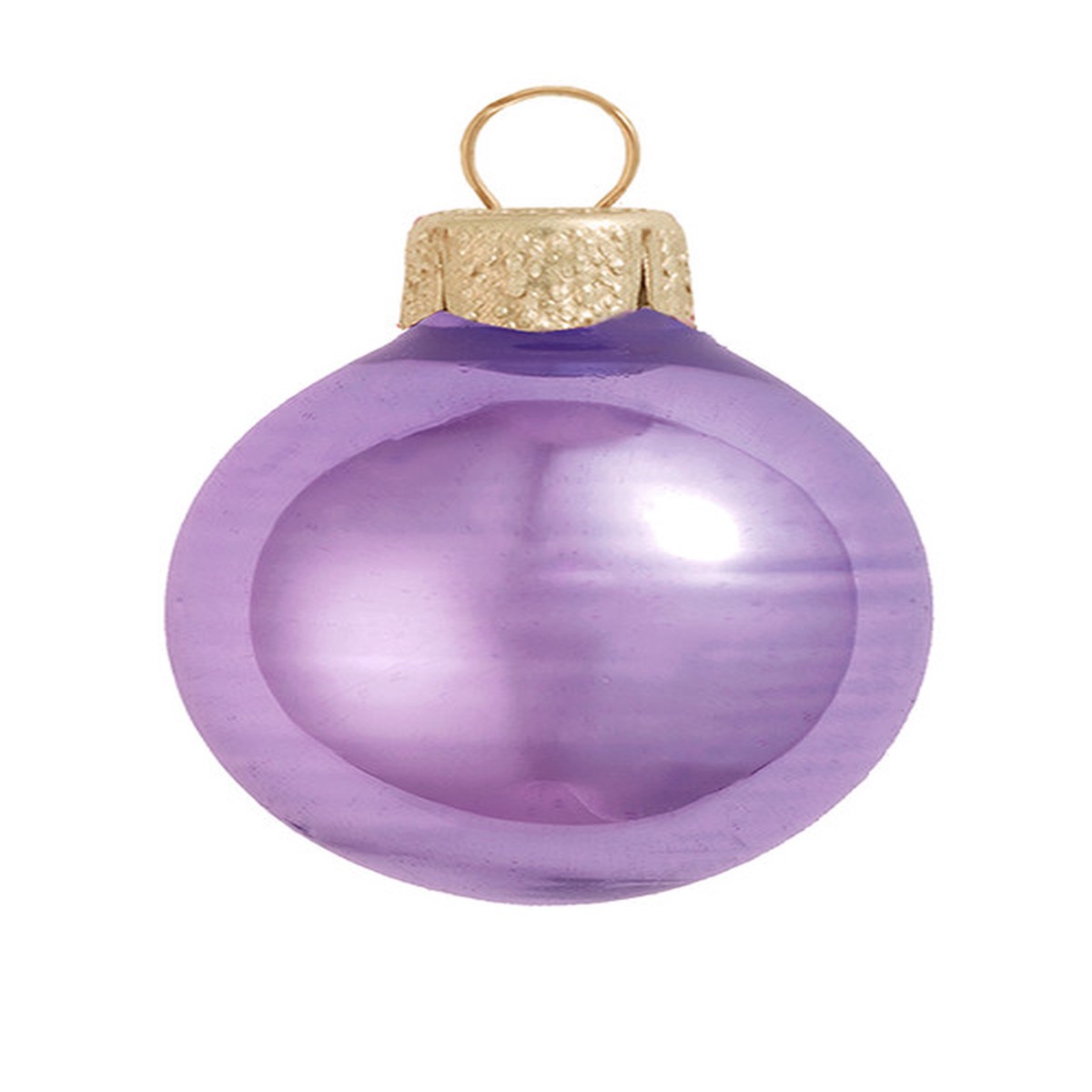 Shiny Finish Glass Christmas Ball Ornaments - 4.75" (120mm) - Lavender - 4ct