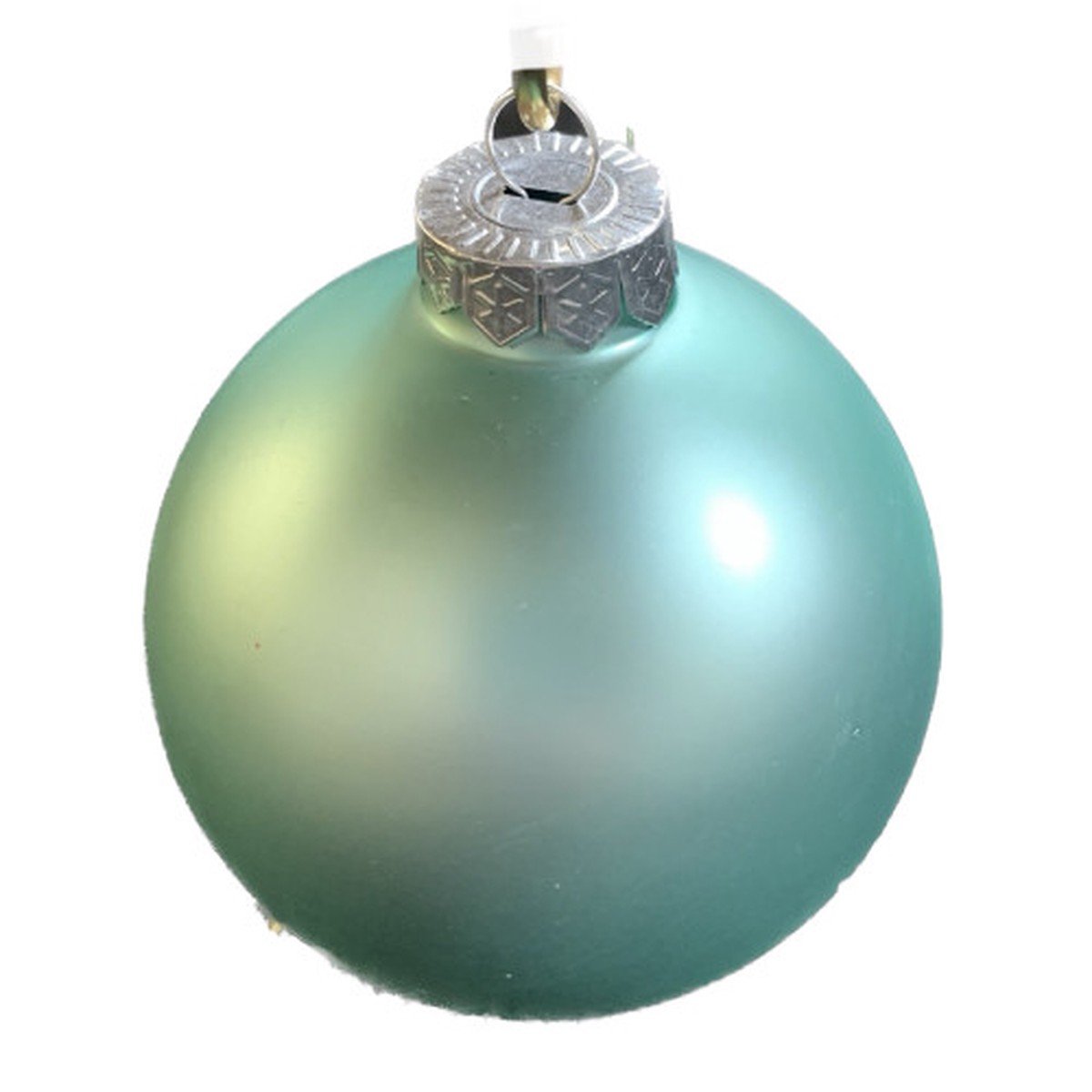 Small Matte Finish Glass Christmas Ball Ornaments - 2" (50mm) - Sea Foam Green - 28ct