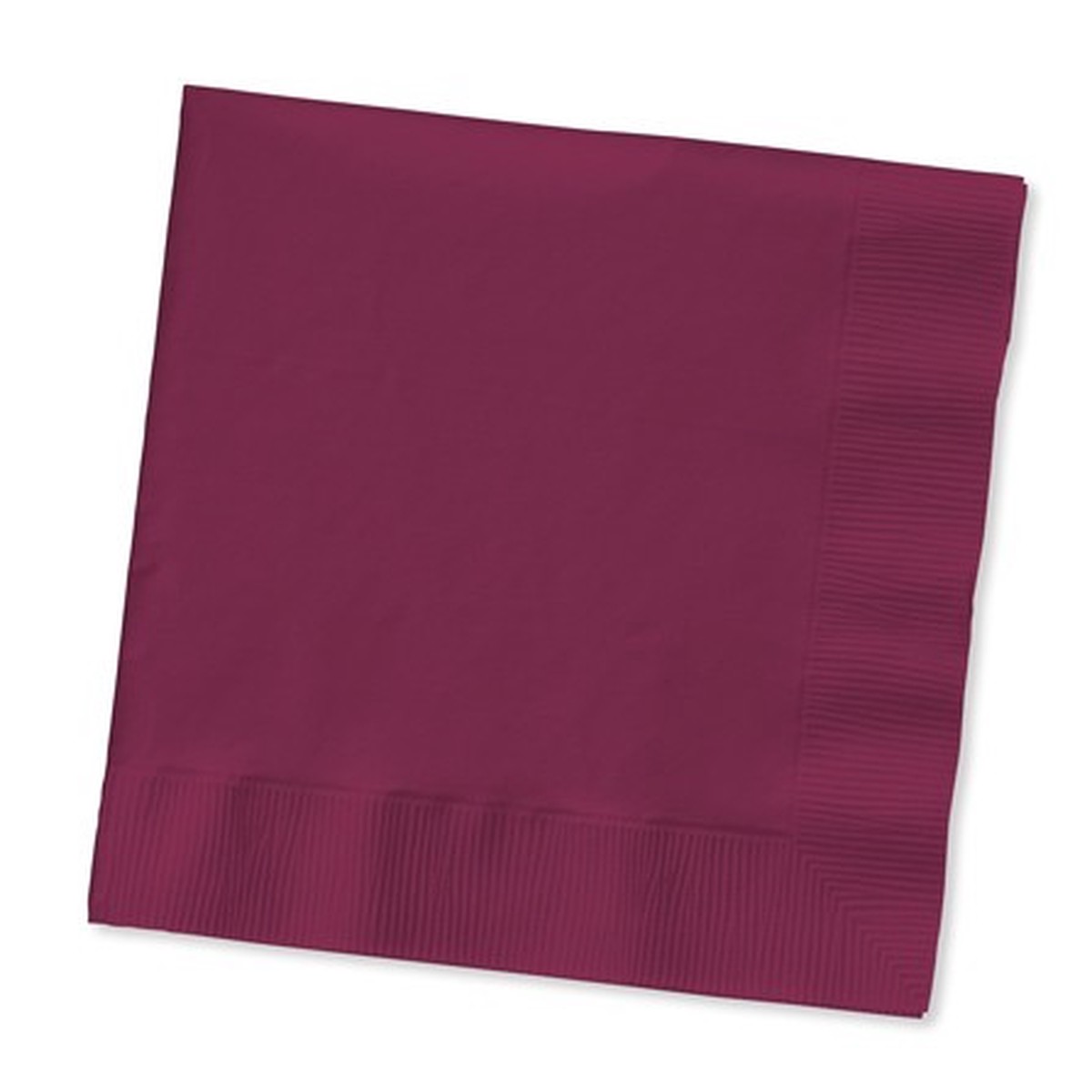 3-Ply Disposable Luncheon Napkins - 6.5" - Burgundy Red - Club Pack of 500