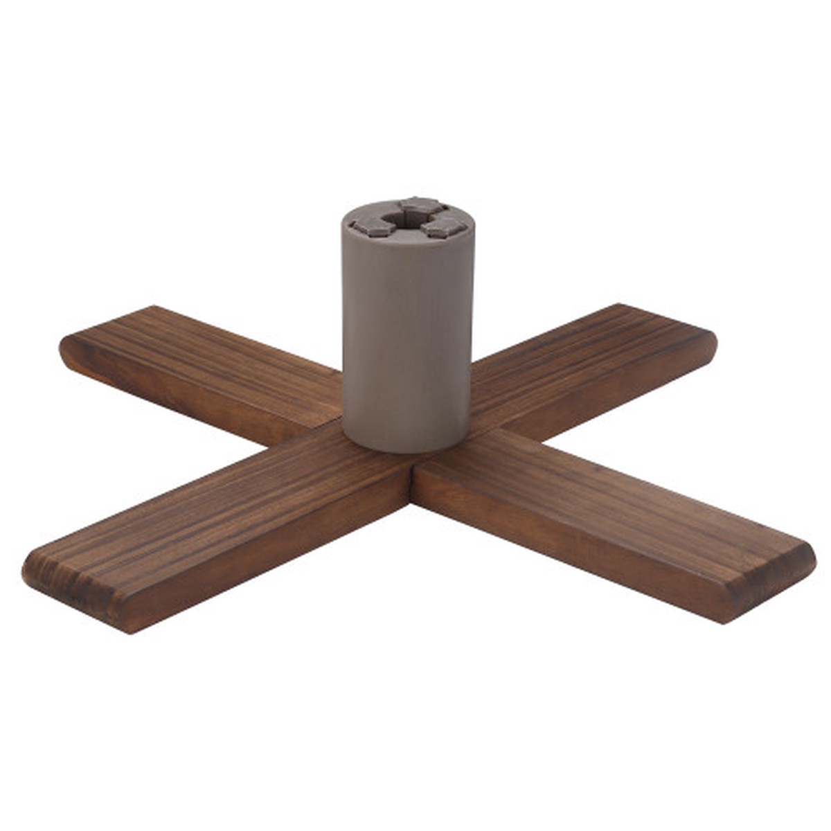 Dark Wood Adjustable Artificial Christmas Tree Stand – For Trees up to 7.75ft Tall