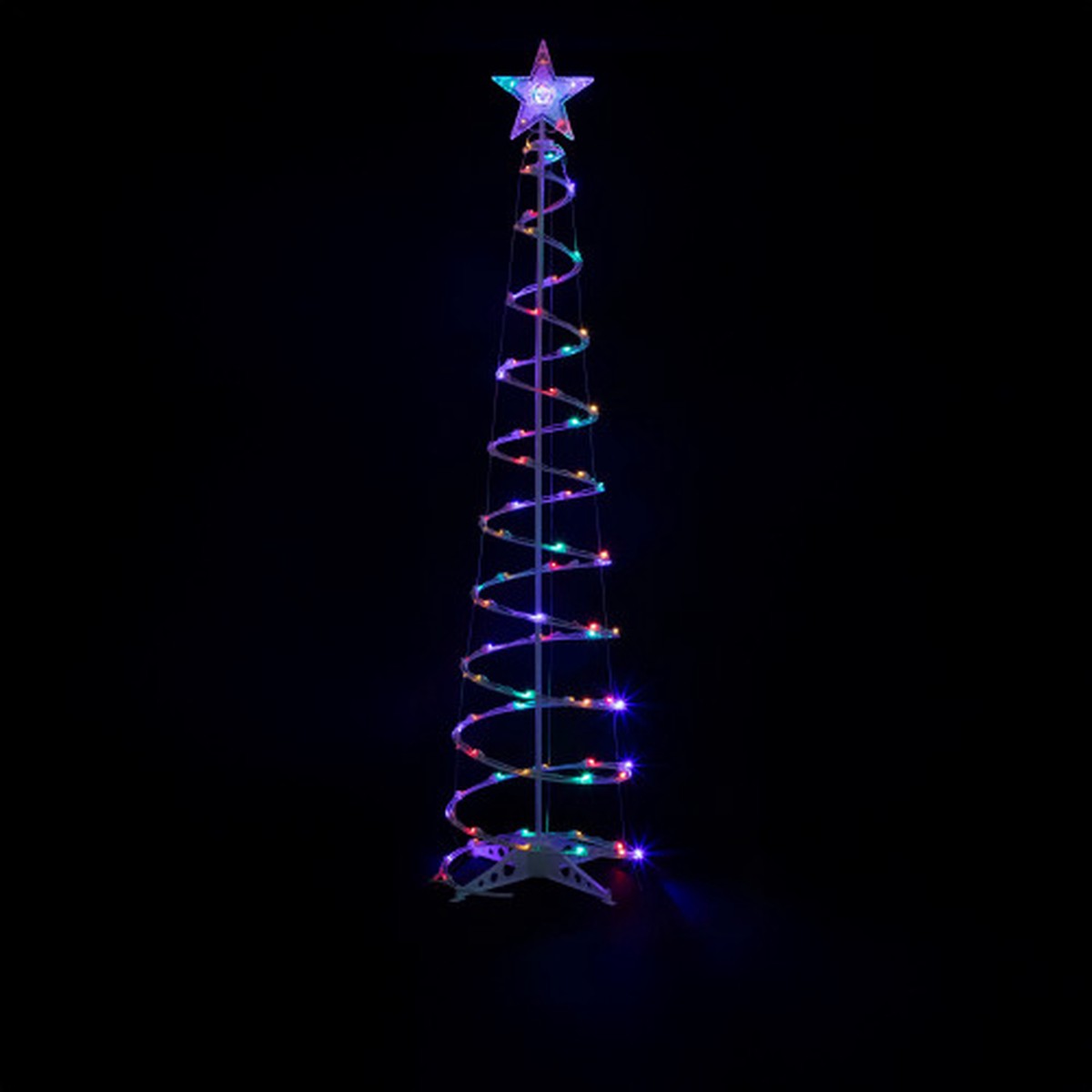 LED Lighted Spiral Outdoor Christmas Tree - 6' - Multi-Color Lights