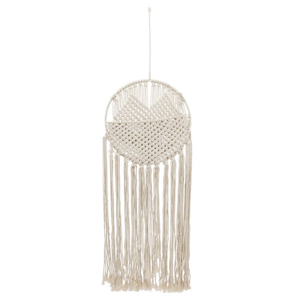Macrame Woven Wall Art - 36" - Beige