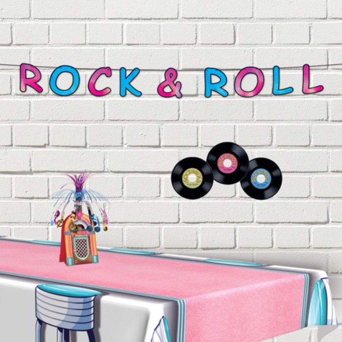 Metallic Cascading Jukebox Party Centerpieces - 15" - Pack of 12