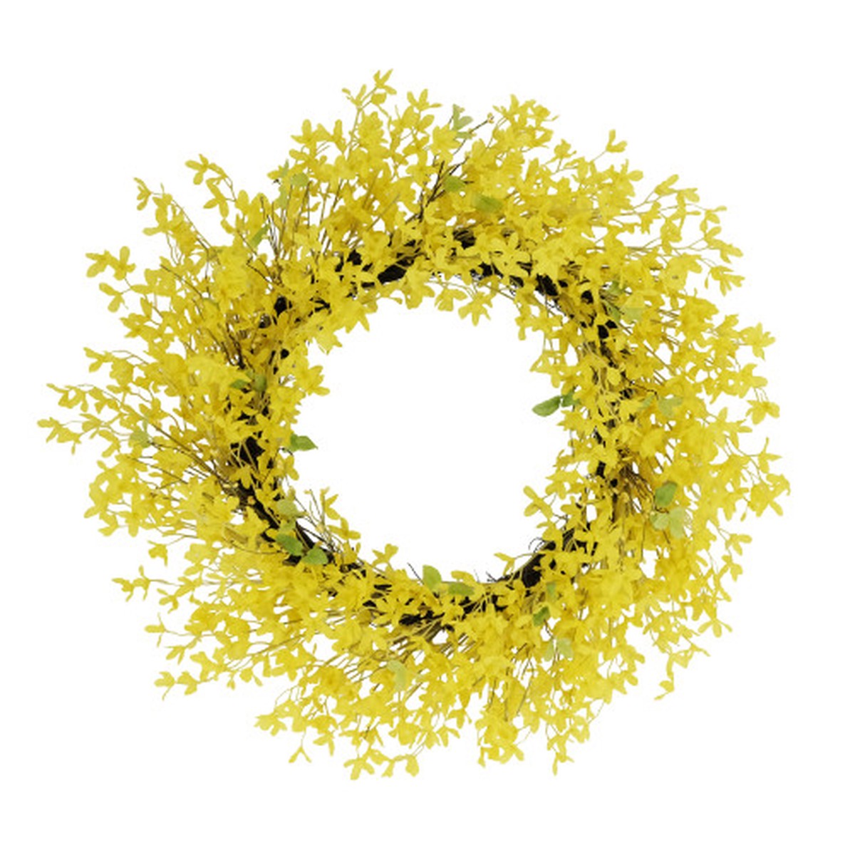 Winter Jasmine Artificial Spring Floral Wreath - 30" - Yellow