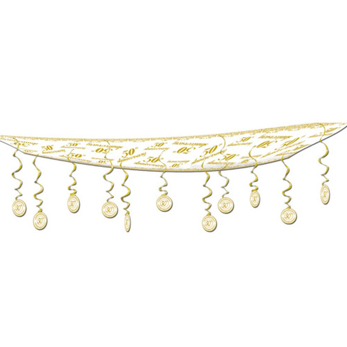 “50th” Anniversary Party Garland Decorations – 12′ – Pack of 6