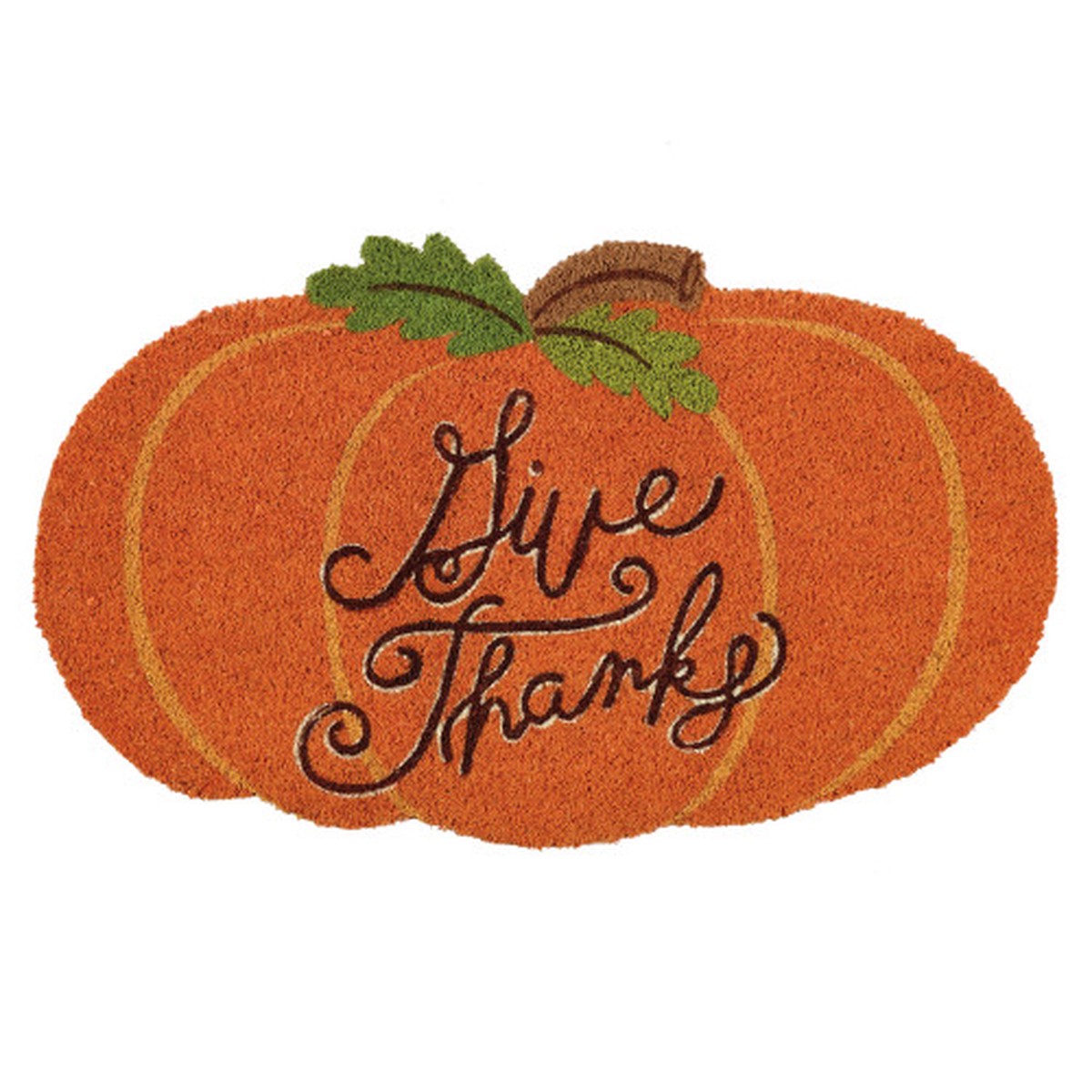 Autumn Harvest "Give Thanks" Pumpkin Doormat 18" x 30"