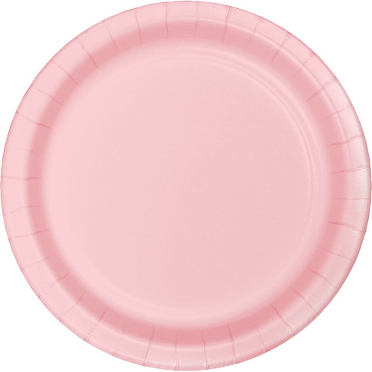 Disposable Round Luncheon Party Paper Plates - 7" - Classic Pink - Club Pack of 240