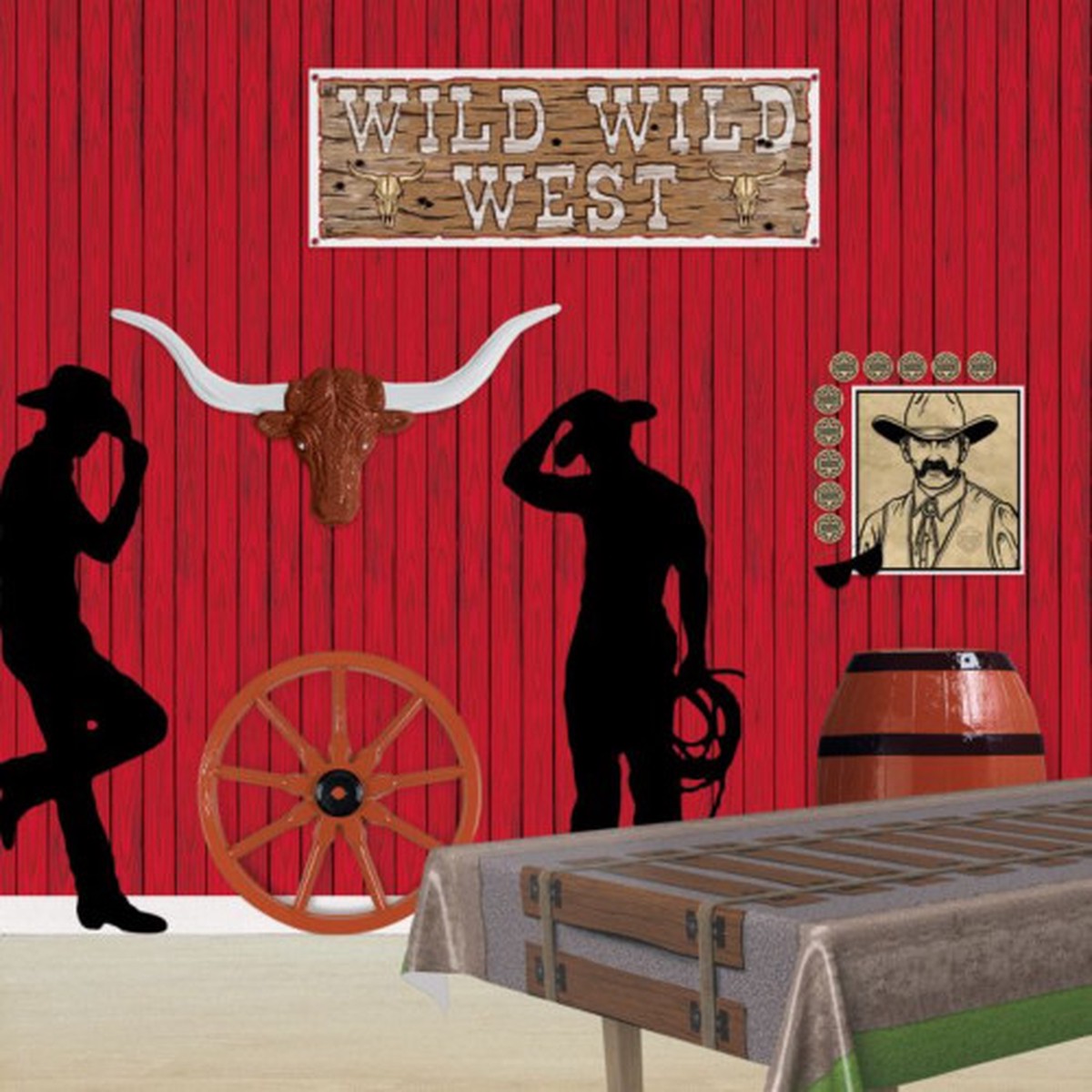 Farmhouse Barn Siding Photo Backdrop - 30" - Red - Pack of 6