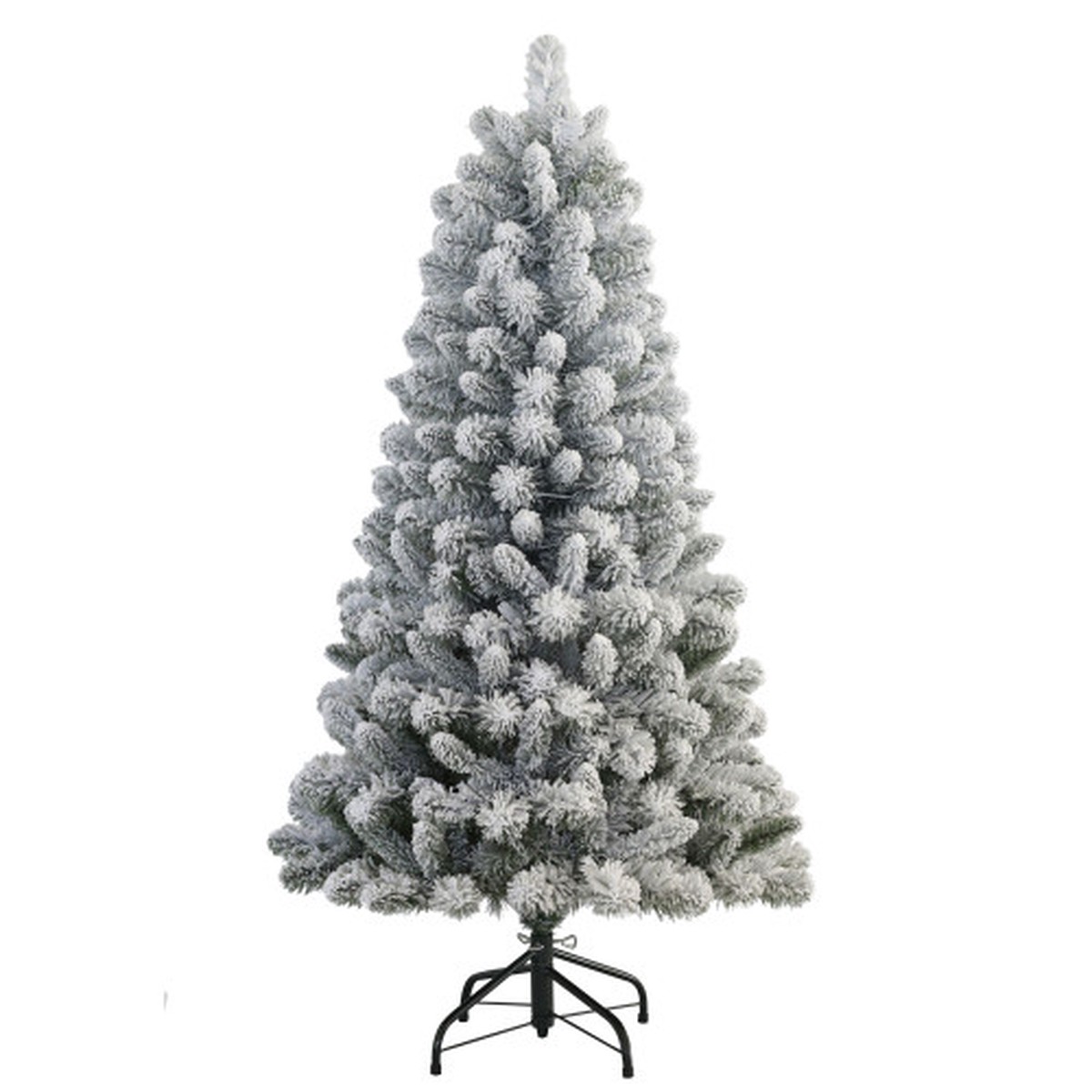 Medium Flocked Virginia Pine Artificial Christmas Tree - 4.5 - Unlit