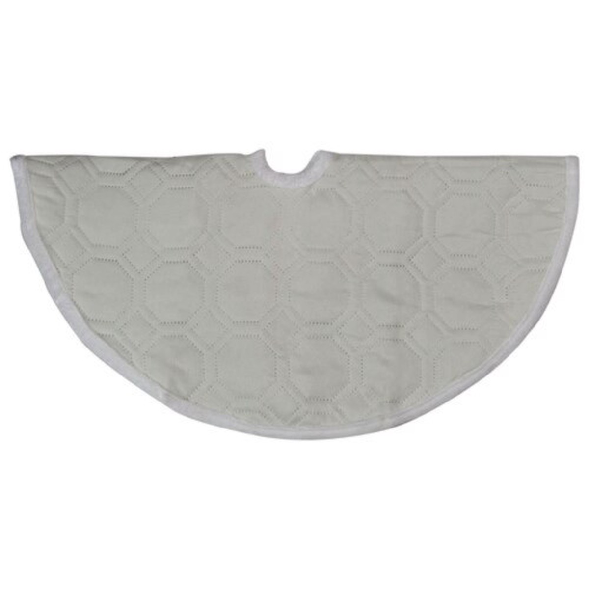 Mini Quilted Tree Skirt - 18" - White