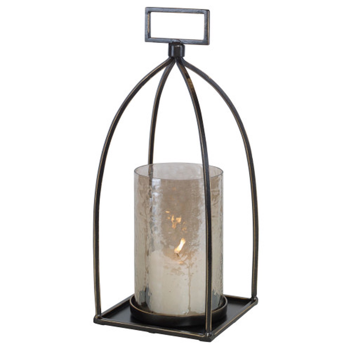 Moroccan style Glass Lantern Hurricane Candleholder - 16"