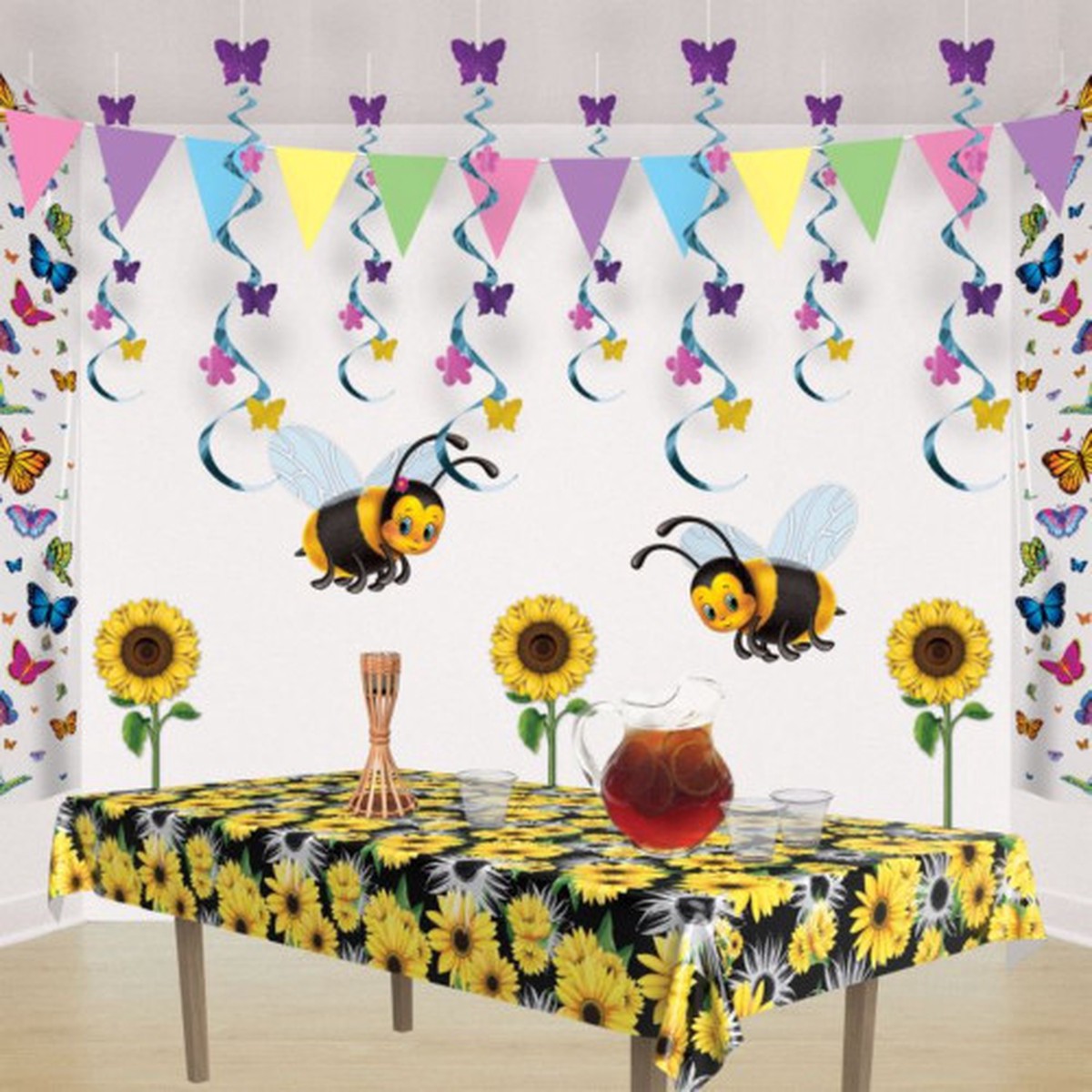 Pastel Pennant Banner Hanging Party Decorations - 12' - Multicolor - Pack of 12