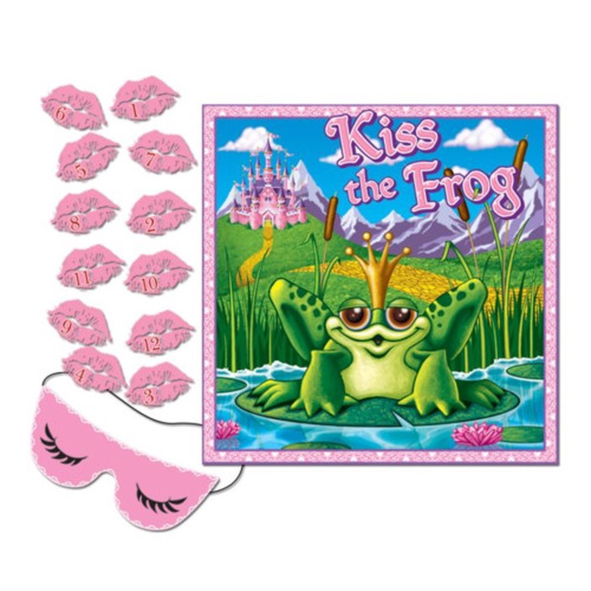 Pin The Kiss On The Frog Party Game - Pack of 24