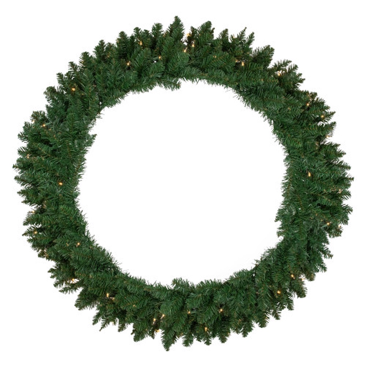 Pre-Lit Everett Pine Artificial Christmas Wreath - 48" - Clear Lights