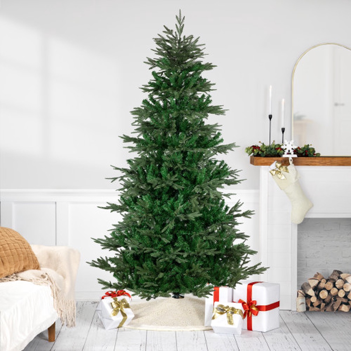 Real Touch Full Hudson Fir Artificial Christmas Tree - Unlit - 7.5'
