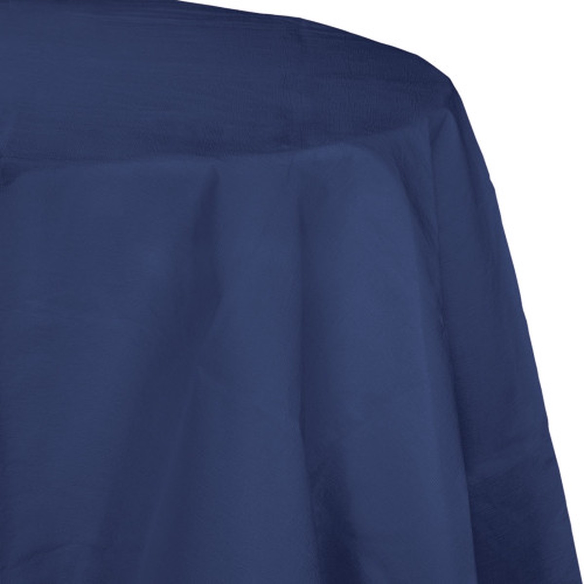 Round Disposable Picnic Party Table Covers - 82" - Navy Blue - Club Pack of 12