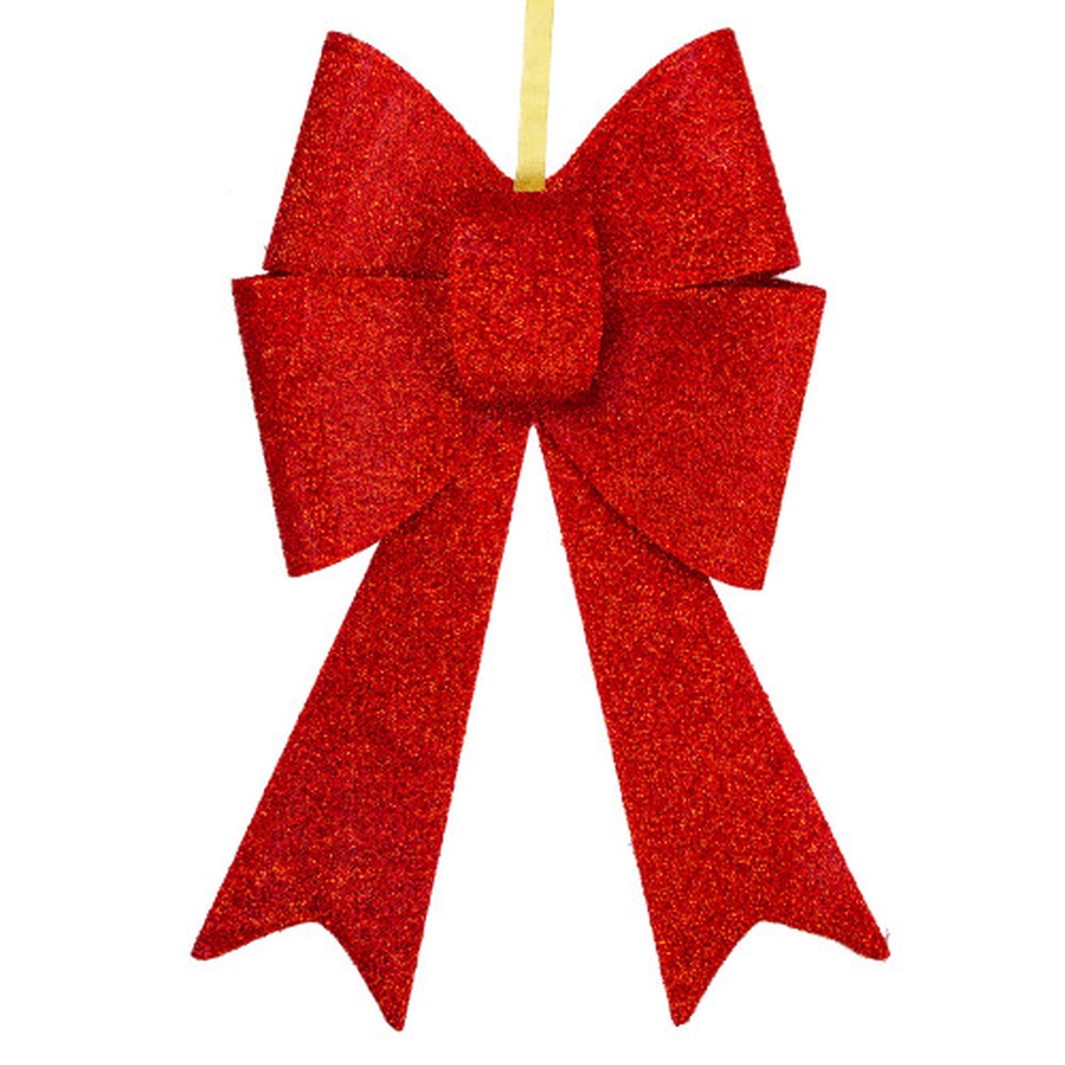 26" LED Lighted Red Tinsel Bow Christmas Decoration