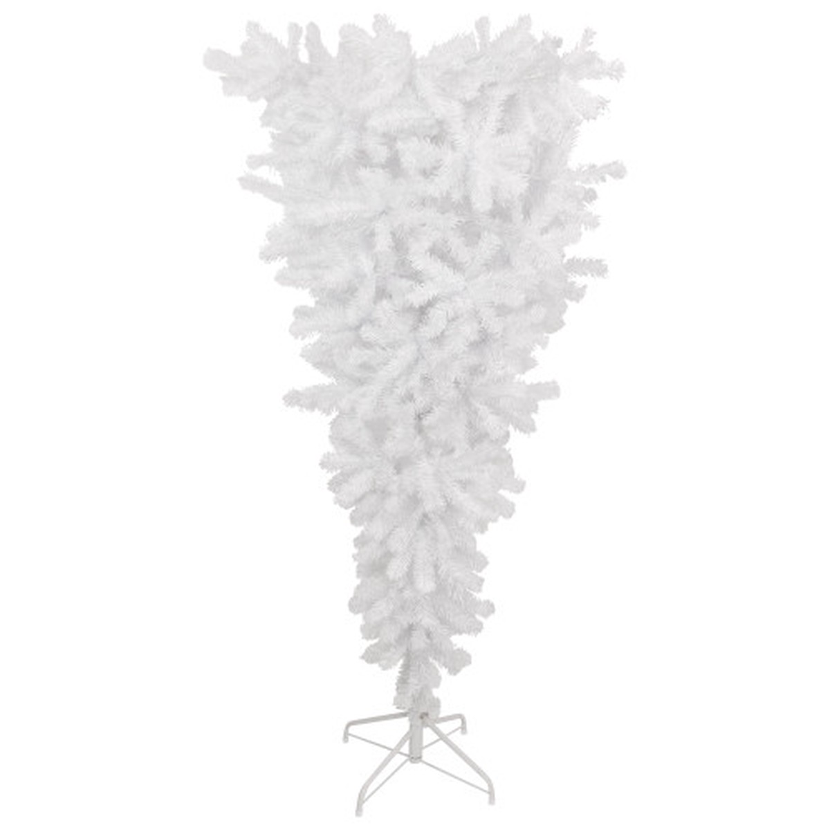 5.5' Upside Down White Spruce Artificial Christmas Tree, Unlit