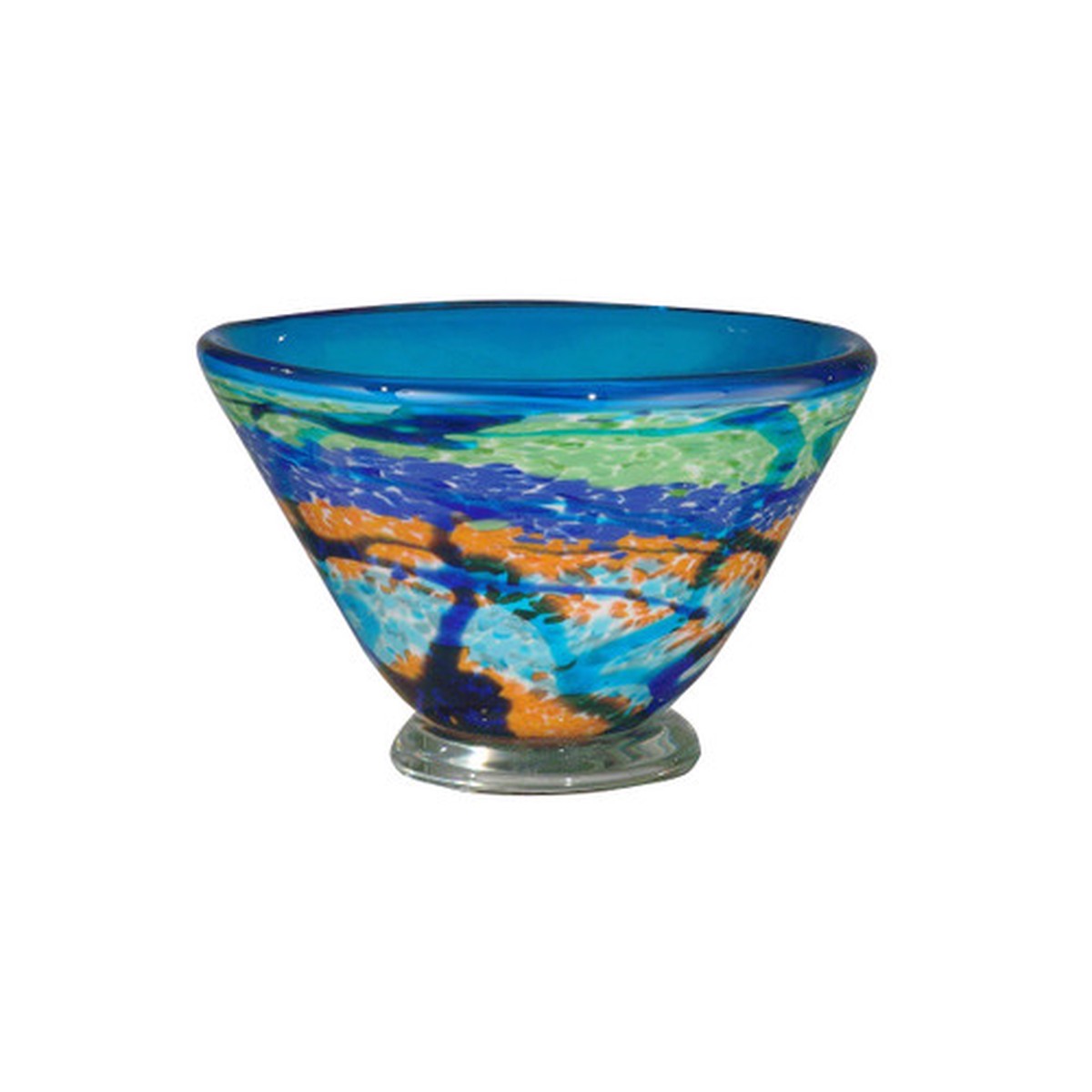6.5" Henna Decorative Hand Blown Glass Vase