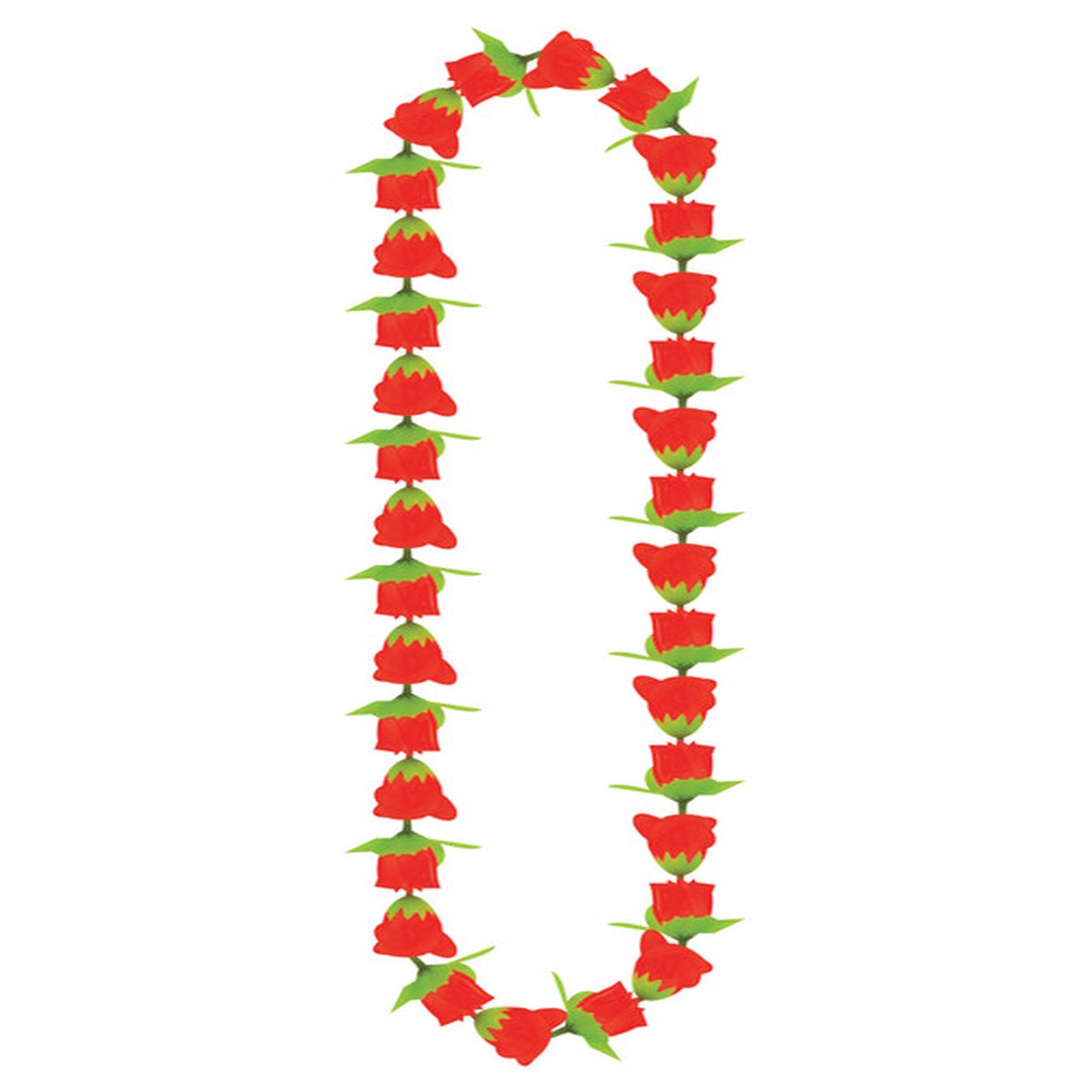 Club Pack of 12 Red and Green Rose Kentucky Derby Day Party Necklace Costume Accessory 40"