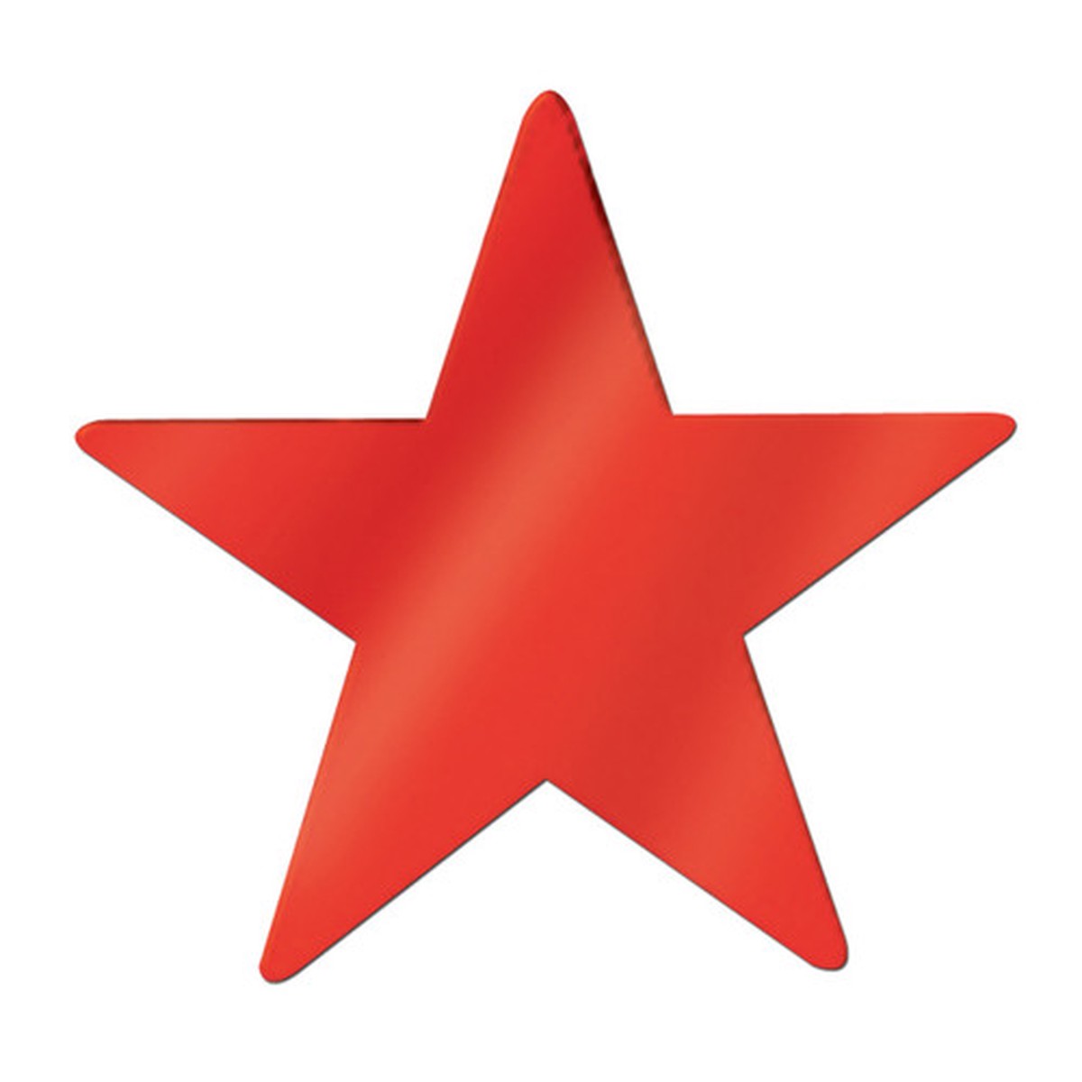 Club Pack of 12 Starry Night Themed Jumbo Red Metallic Foil Star Cutout Party Decorations 20"