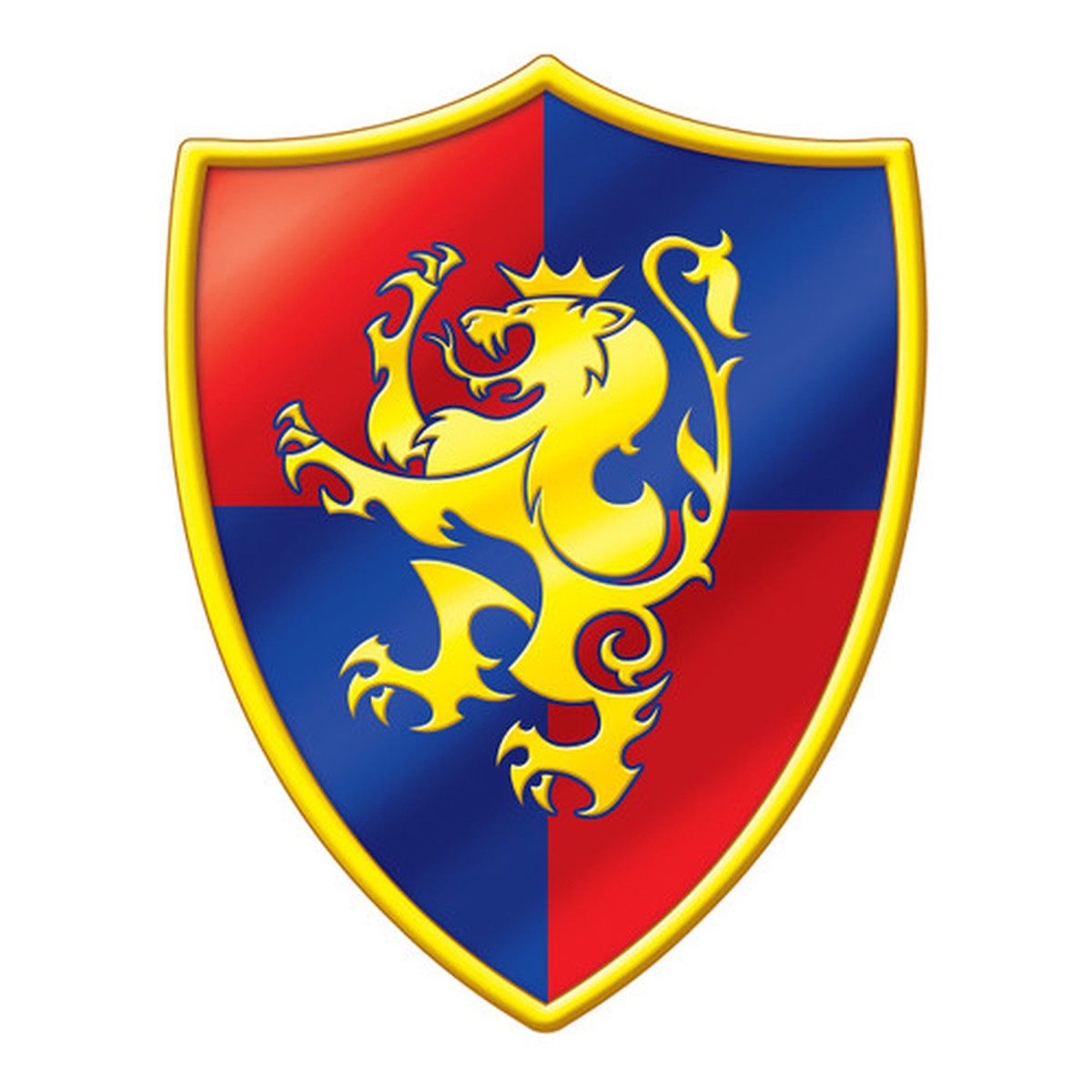 Club Pack of 24 Red and Yellow Medieval Lion Crest Cutout Decors 16.75"