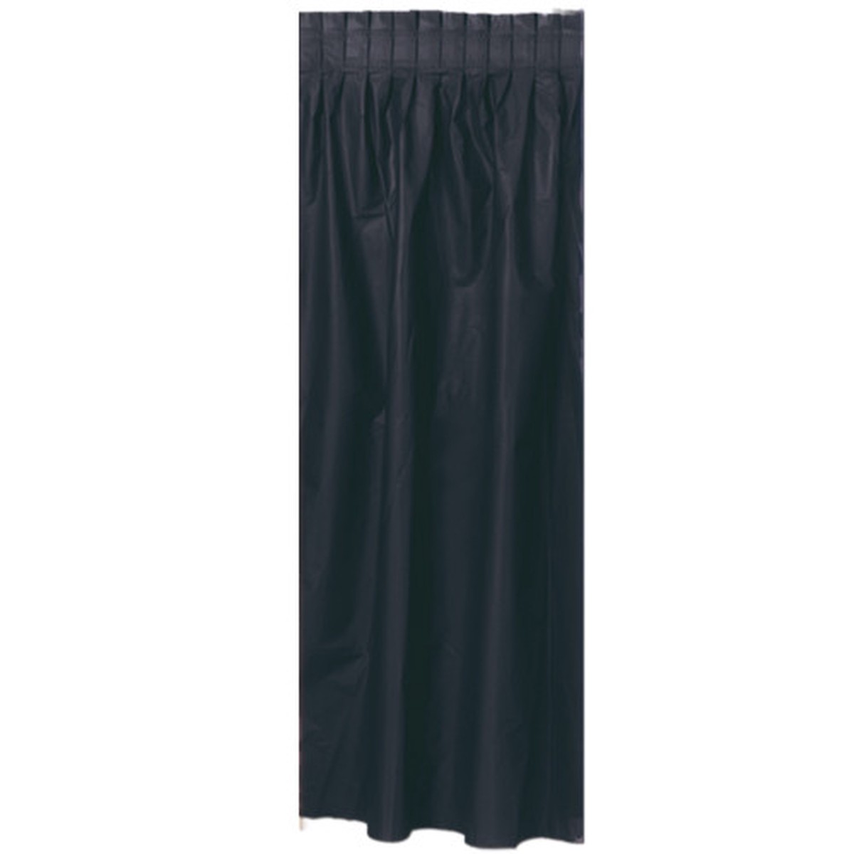 Pleated Disposable Picnic Party Table Skirts - 29' - Black - Pack of 6