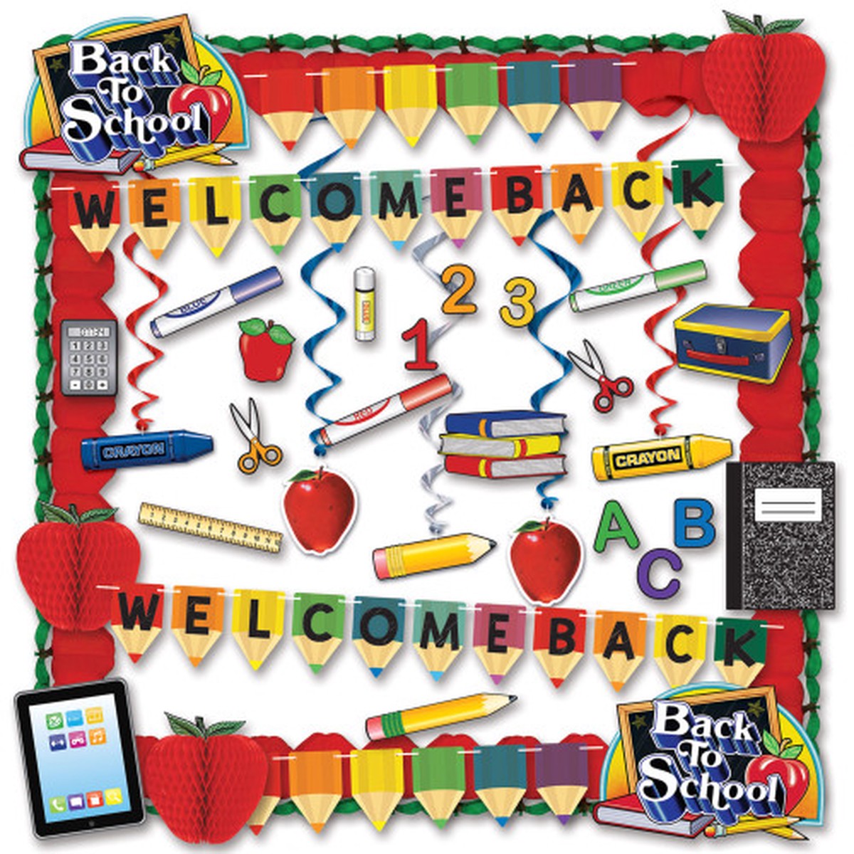 Welcome Back to School Decoration Kit - 12'- Multicolor