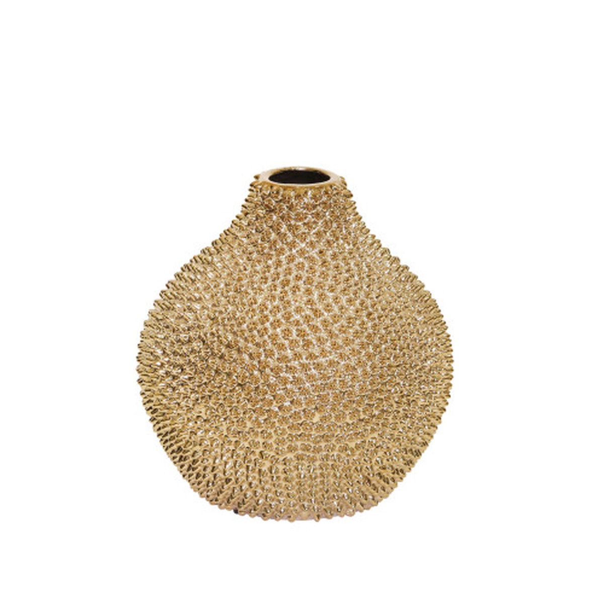 10" Gold Spiked Bottle Shaped Vase Decor
