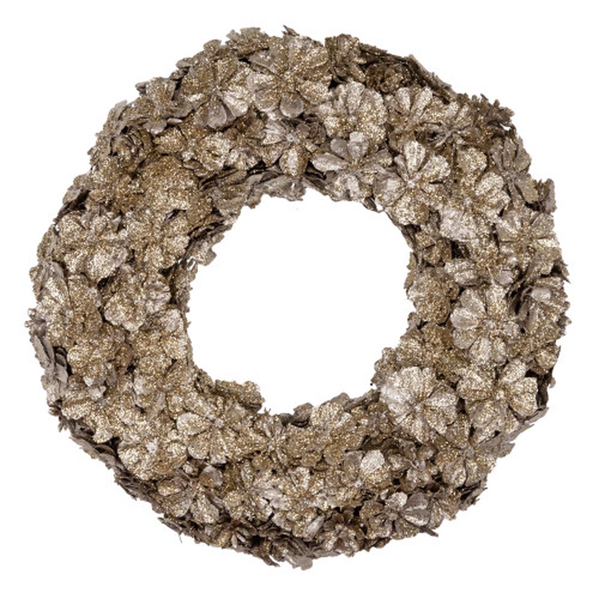 12" Gold Glittered Pinecones Small Artificial Christmas Wreath - Unlit