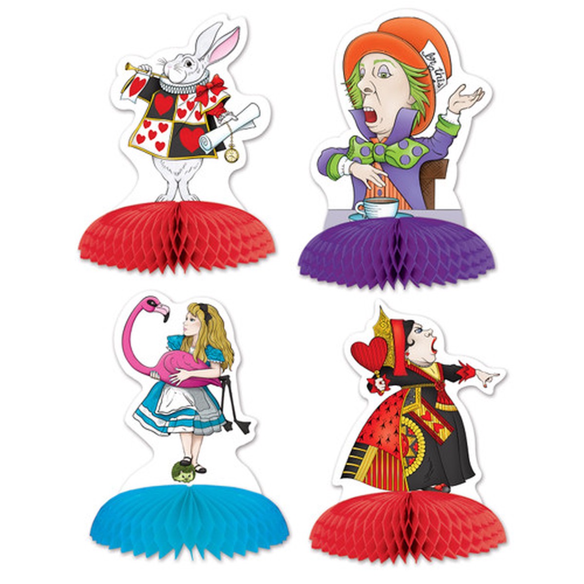 Alice in Wonderland Mini Party Centerpieces - 5" - Multicolor - Club Pack of 48