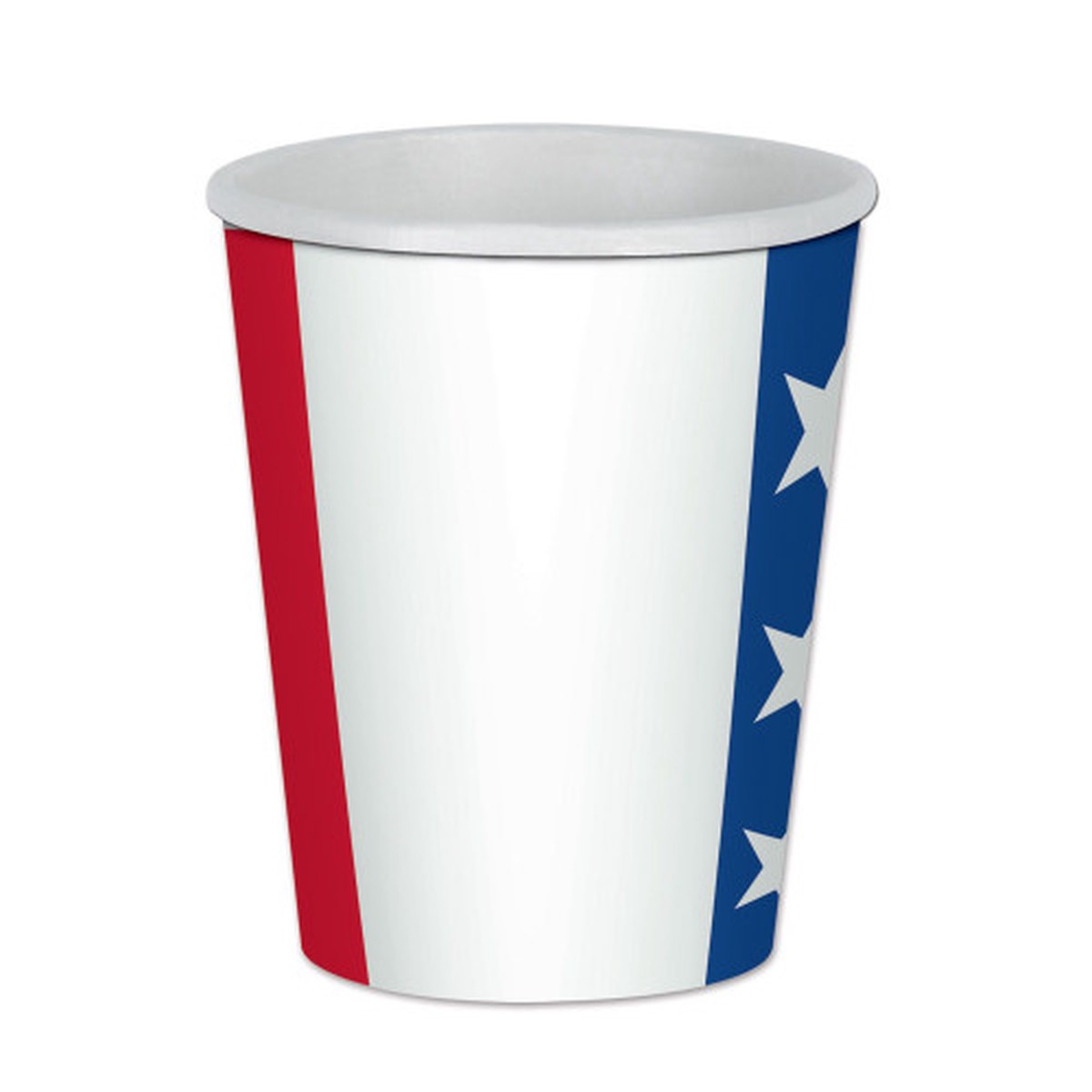 Disposable Patriotic Hot & Cold Paper Party Cups - 9 oz - Multicolor - Pack of 96