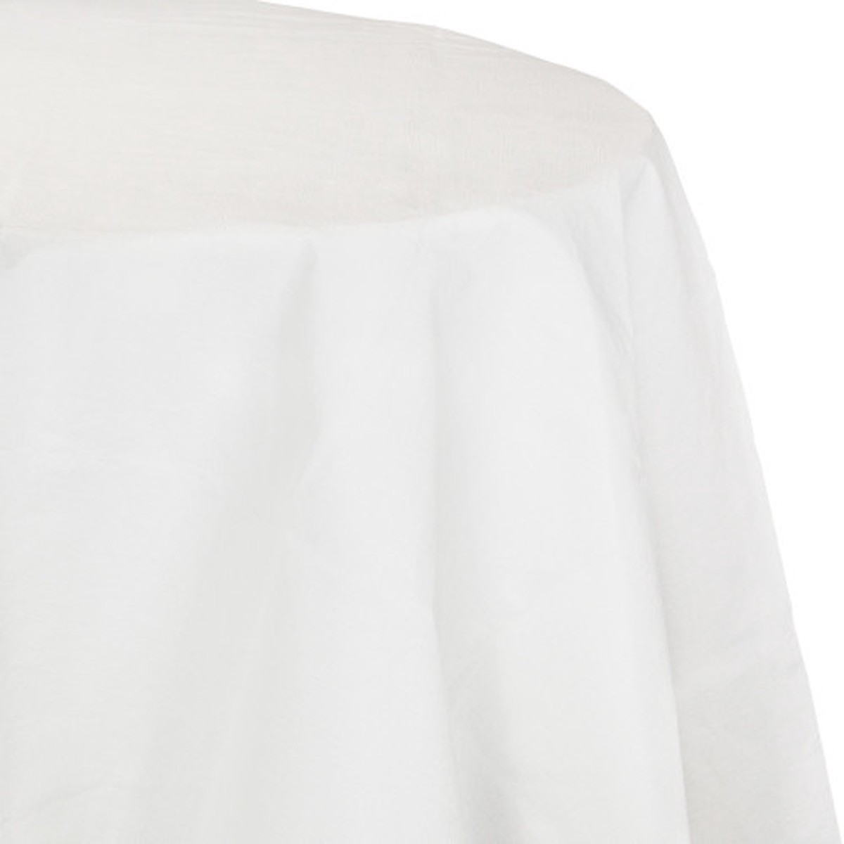 Disposable Round Picnic Party Table Covers - 82" - White - Club Pack of 12