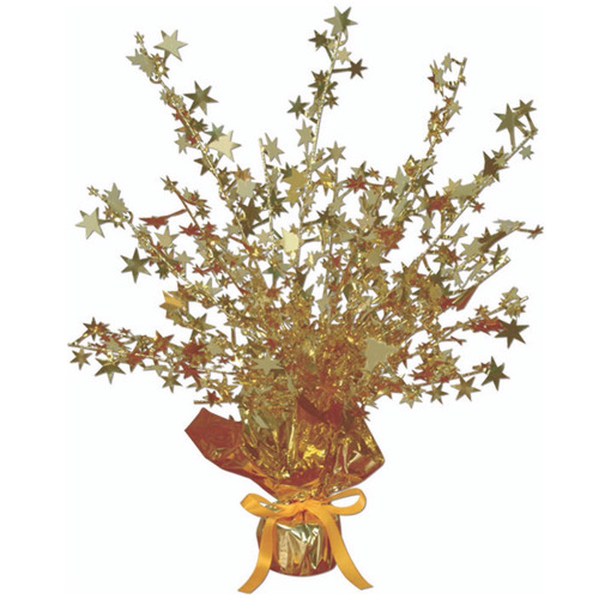 Metallic Stars Party Centerpiece - 15" - Gold - Pack of 12