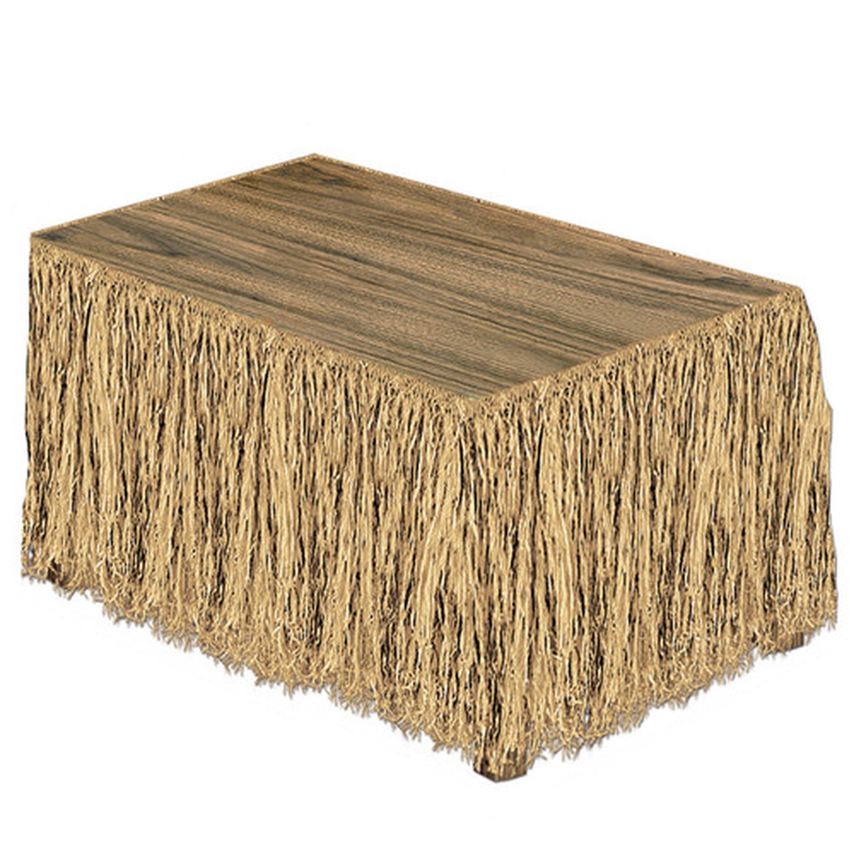 Pack of 6 Tropical Tan Natural Hawaiian Themed Party Table Skirts 9'