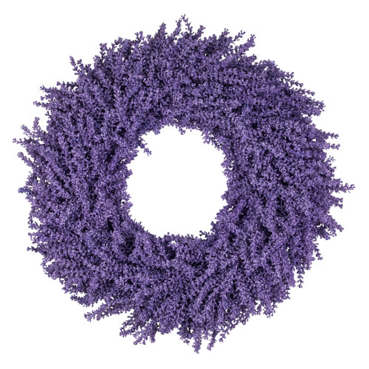 28" Lavender Artificial Floral Round Spring Wreath - Purple
