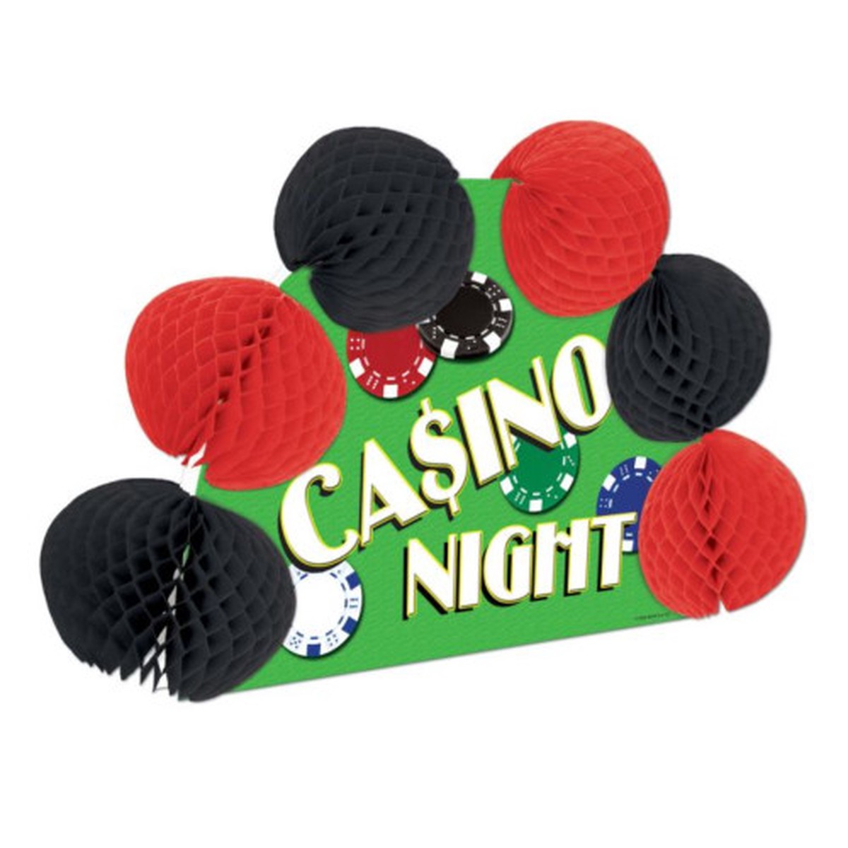 Casino Night Pop Over Party Centerpieces - 10" - Multicolor - Pack of 12
