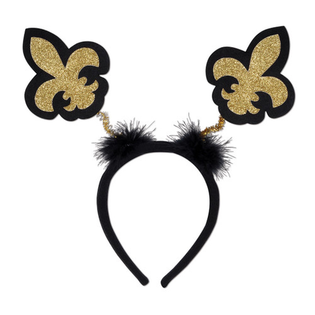 Club Pack of 12 Glittered French Unisex Adult Boppers Headband Costume Accessories - One Size