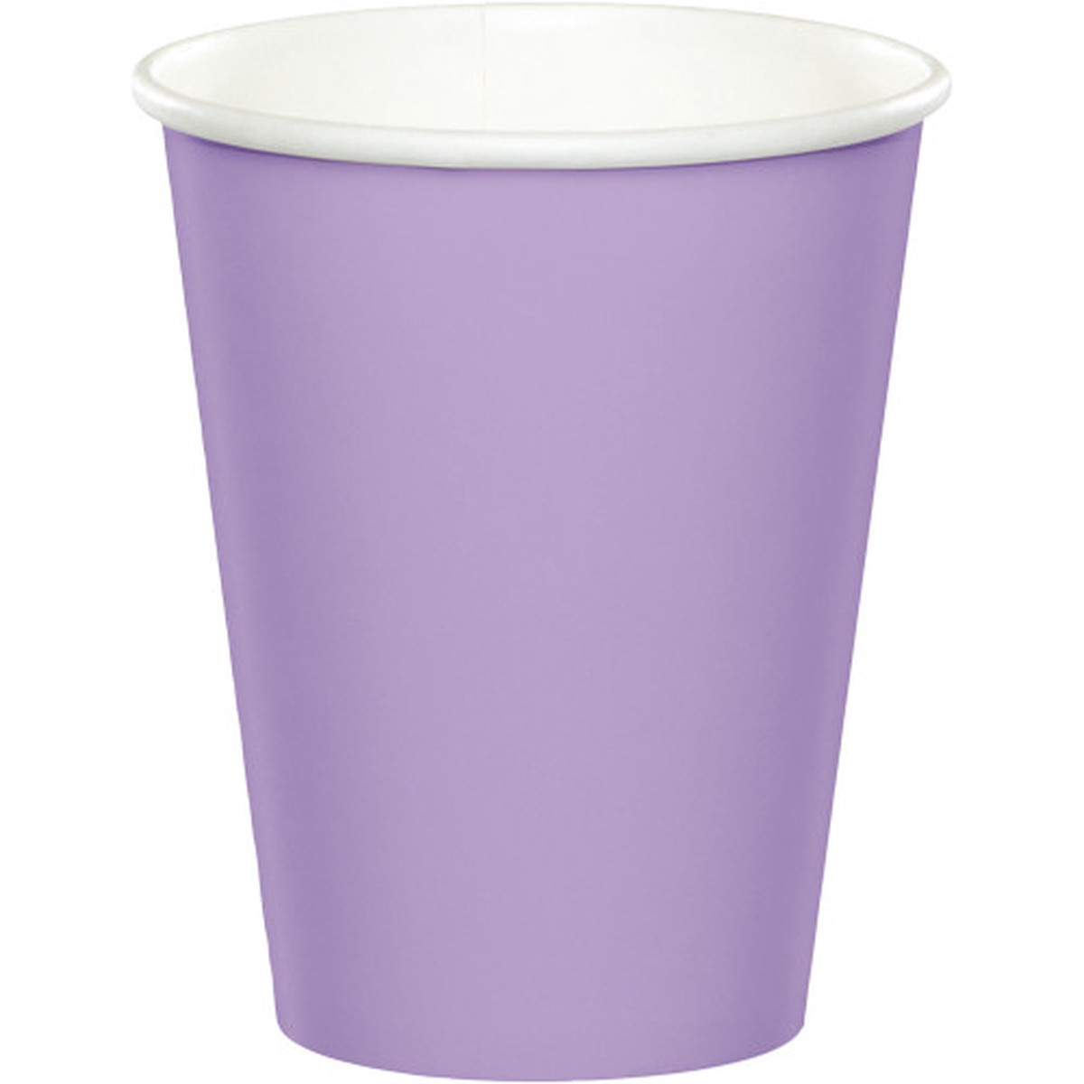 Hot and Cold Disposable Paper Drinking Party Tumbler Cups - 9oz. - Luscious Lavender - Club Pack of 240
