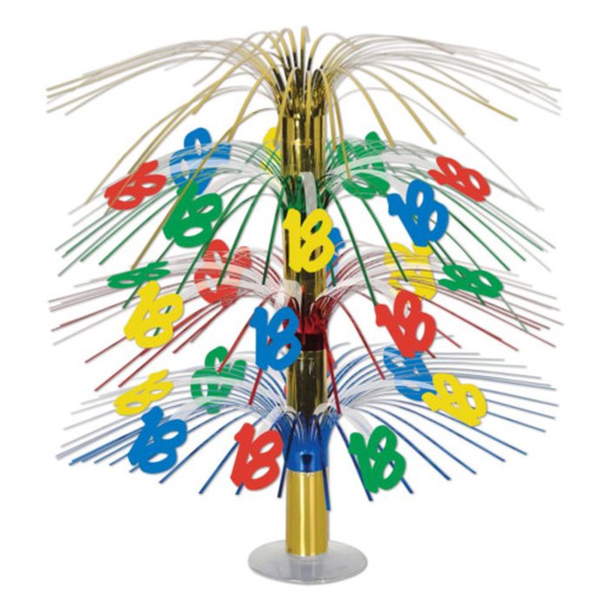 Metallic Cascading 18 Birthday Party Centerpieces - 18" - Multicolor - Pack of 6