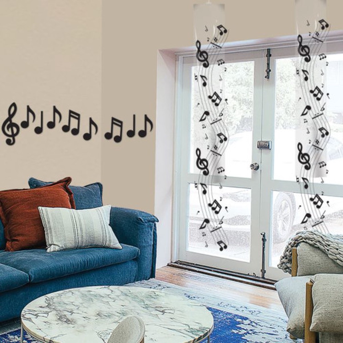 Mini Musical Notes Silhouette Cutout Wall Decorations - 10.25" - White - Pack of 240