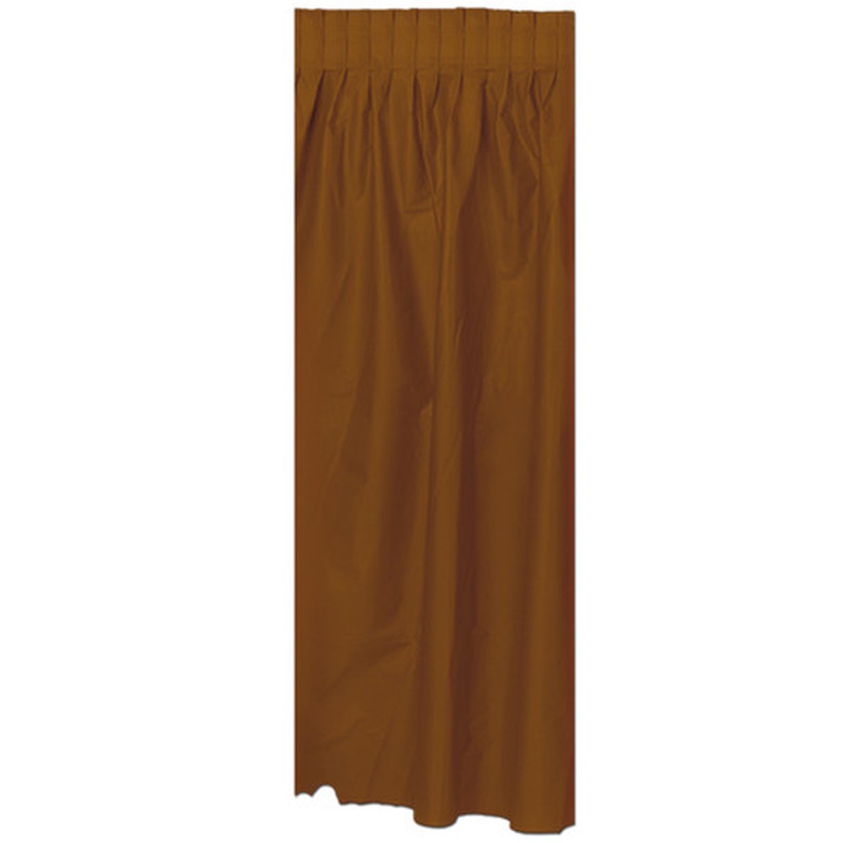 Pack of 6 Chocolate Brown Pleated Disposable Plastic Picnic Party Table Skirts 14'