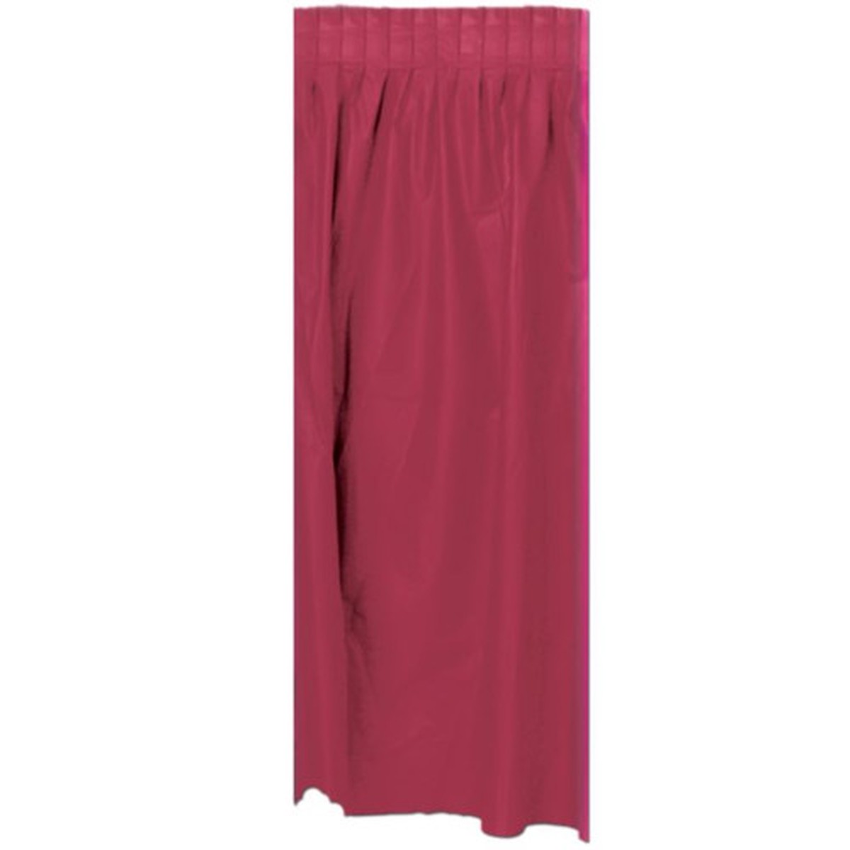 Pleated Disposable Picnic Party Table Skirts - 29' - Burgundy - Pack of 6