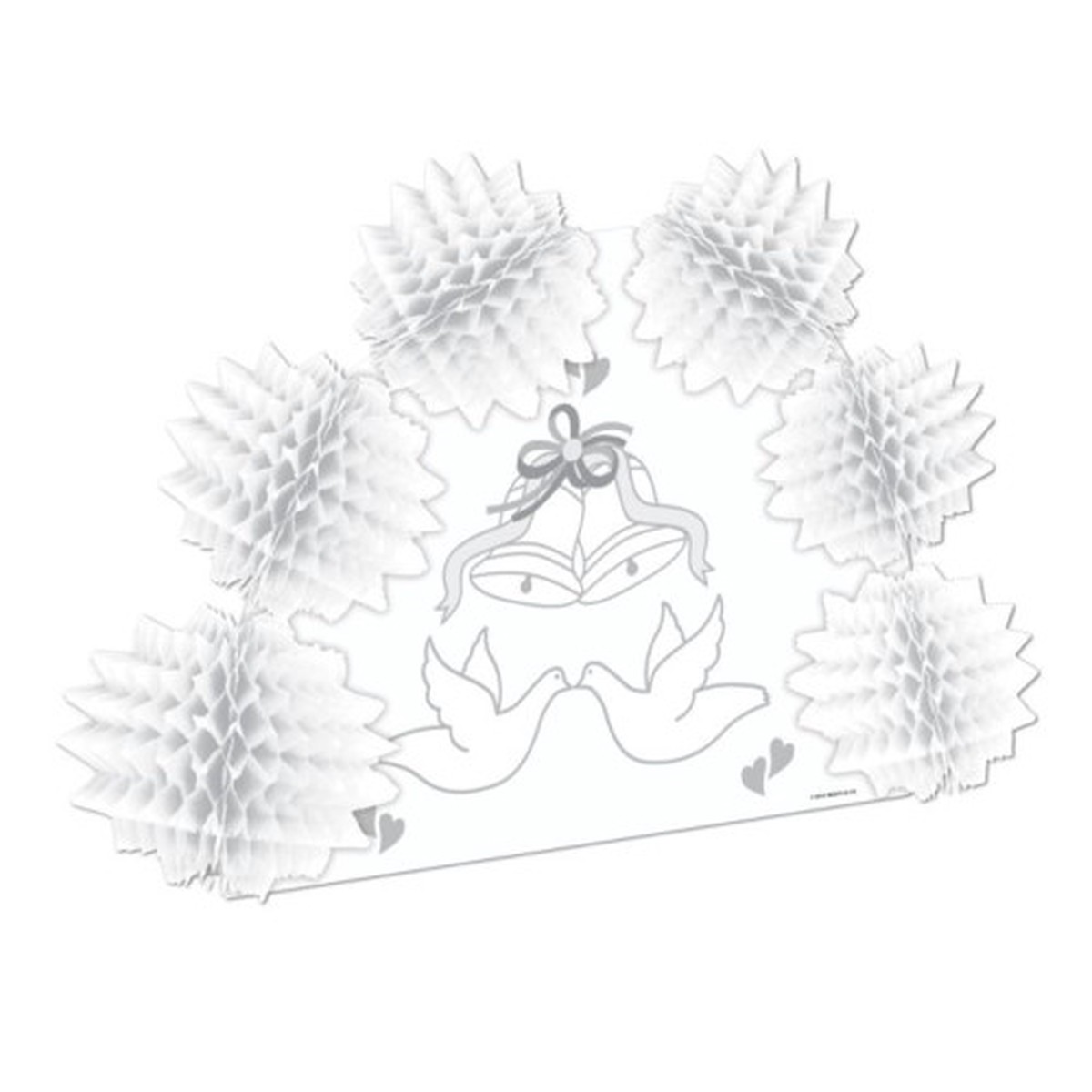 Wedding Bells and Doves Pop-Over Party Centerpieces – 10″ – White – Pack of 12